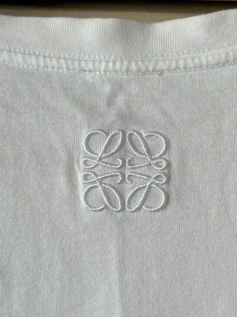 Loewe LOEWE White Short Sleeve T-Shirt with Round Neck and Front Size S / US 4 / IT 40 - 6 Thumbnail