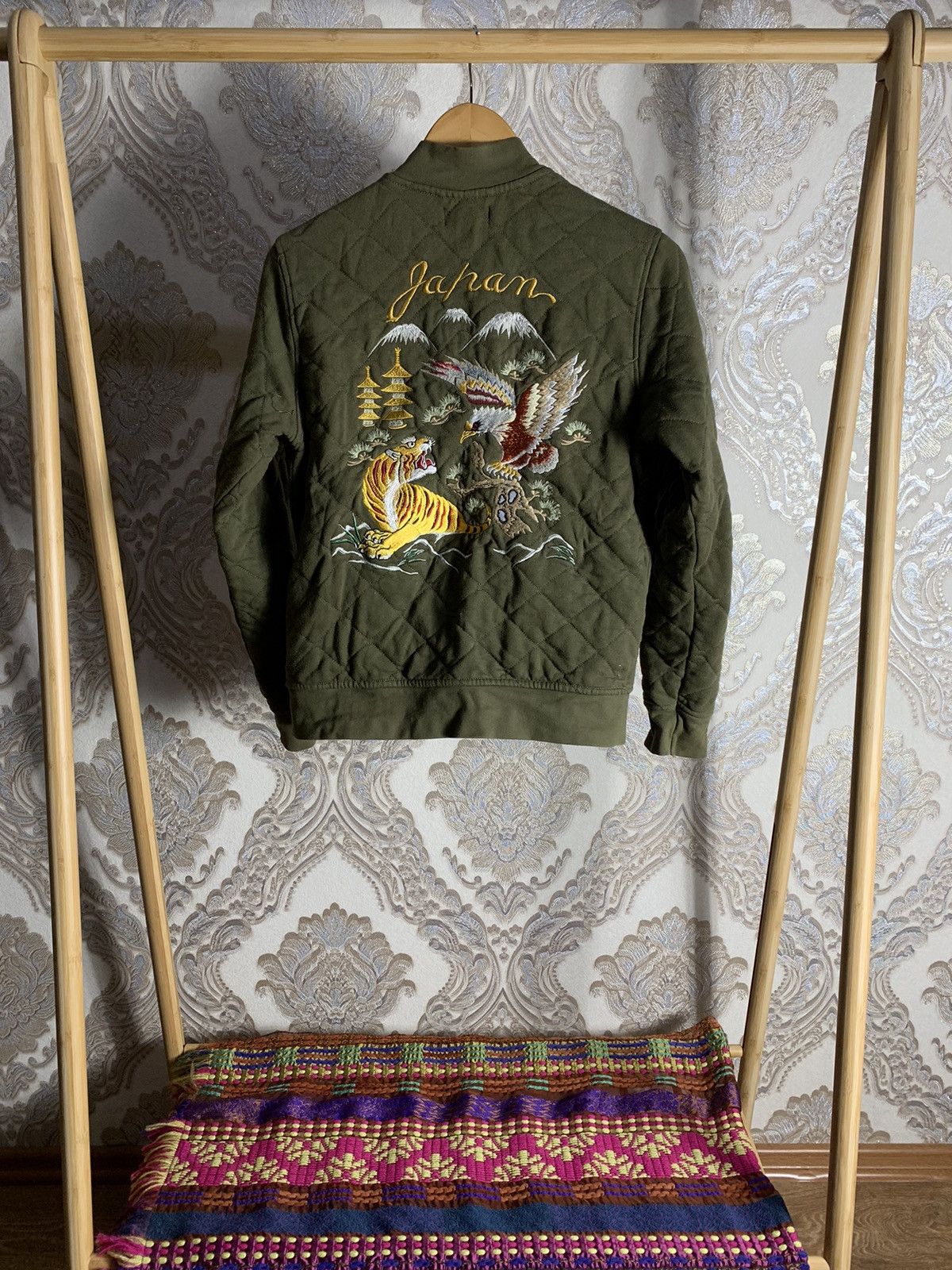 JAPAN EMBROIDERED MA-1 BOMBER BY RAPLH LAUREN Y2K STYLE RARE
