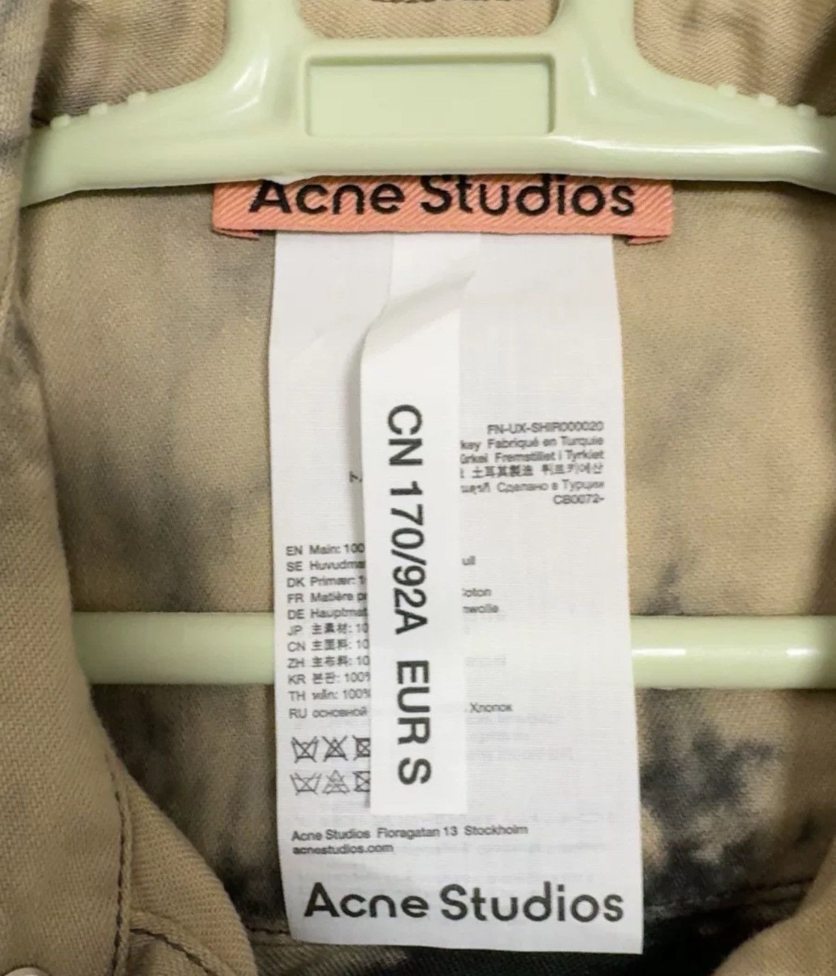 Acne Studios Acne studios Tie-dyed shirt 2412-Nextarrow Size US S / EU 44-46 / 1 - 3 Thumbnail