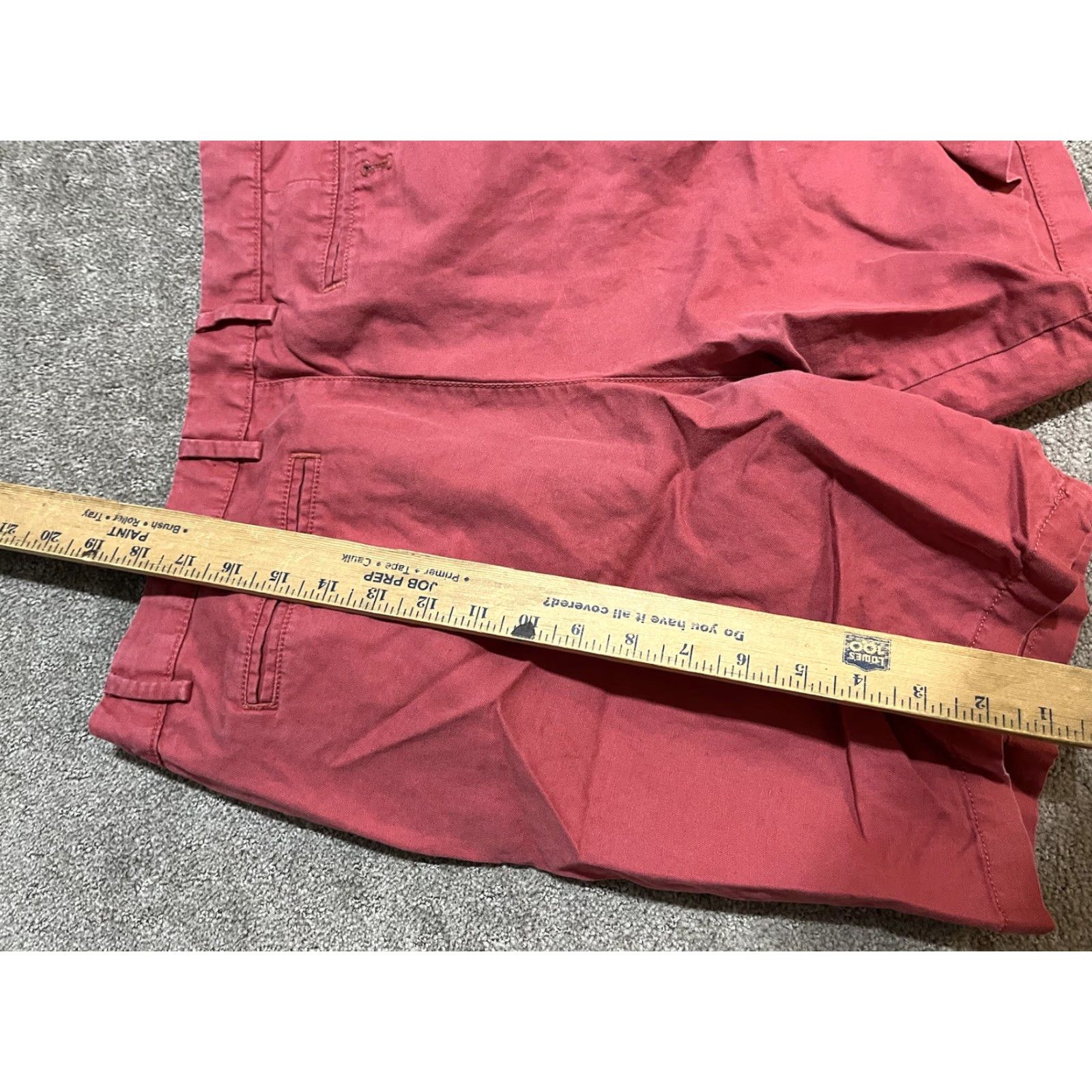 Charles Tyrwhitt Charles Tyrwhitt Shorts Mens 36 Red Linen Blend 9" Preppy Dressy Spring Size US 36 / EU 52 - 6 Thumbnail