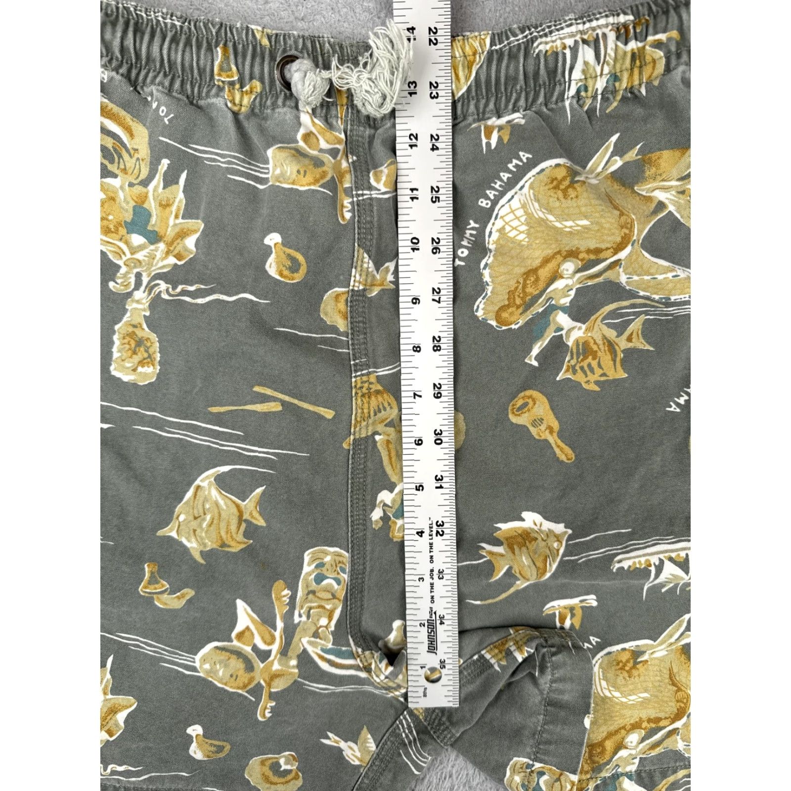 Tommy Bahama VINTAGE Tommy Bahama Shorts Mens XL Green Relax Tropical Fish Print Drawstring Hawaiian Size US 36 / EU 52 - 7 Thumbnail