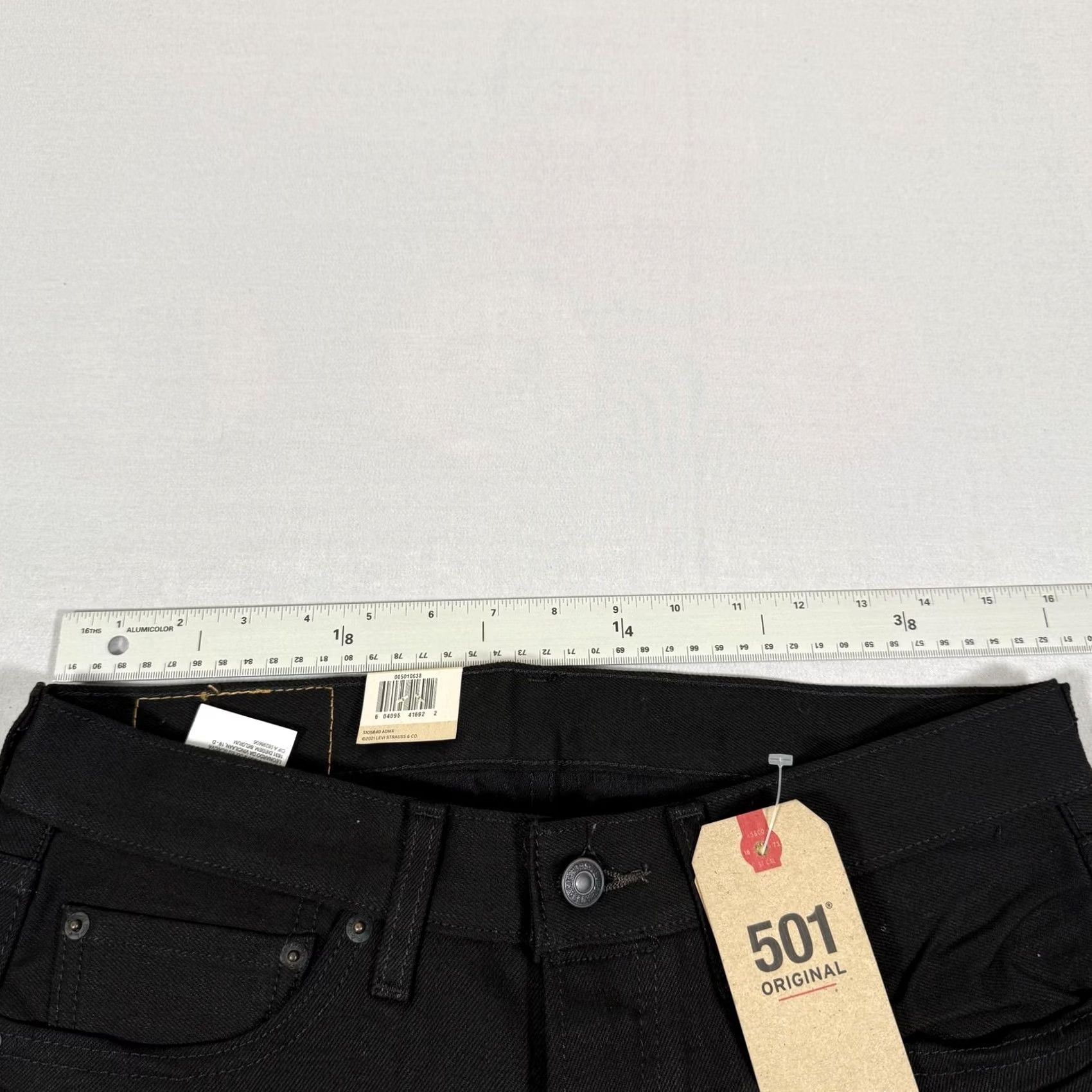 Levi's Levi's 501 Jeans Mens 32x29 Black Denim Straight Regular Fit Cotton Pants Western Cowboy Leather Patch Size US 32 / EU 48 - 7 Thumbnail