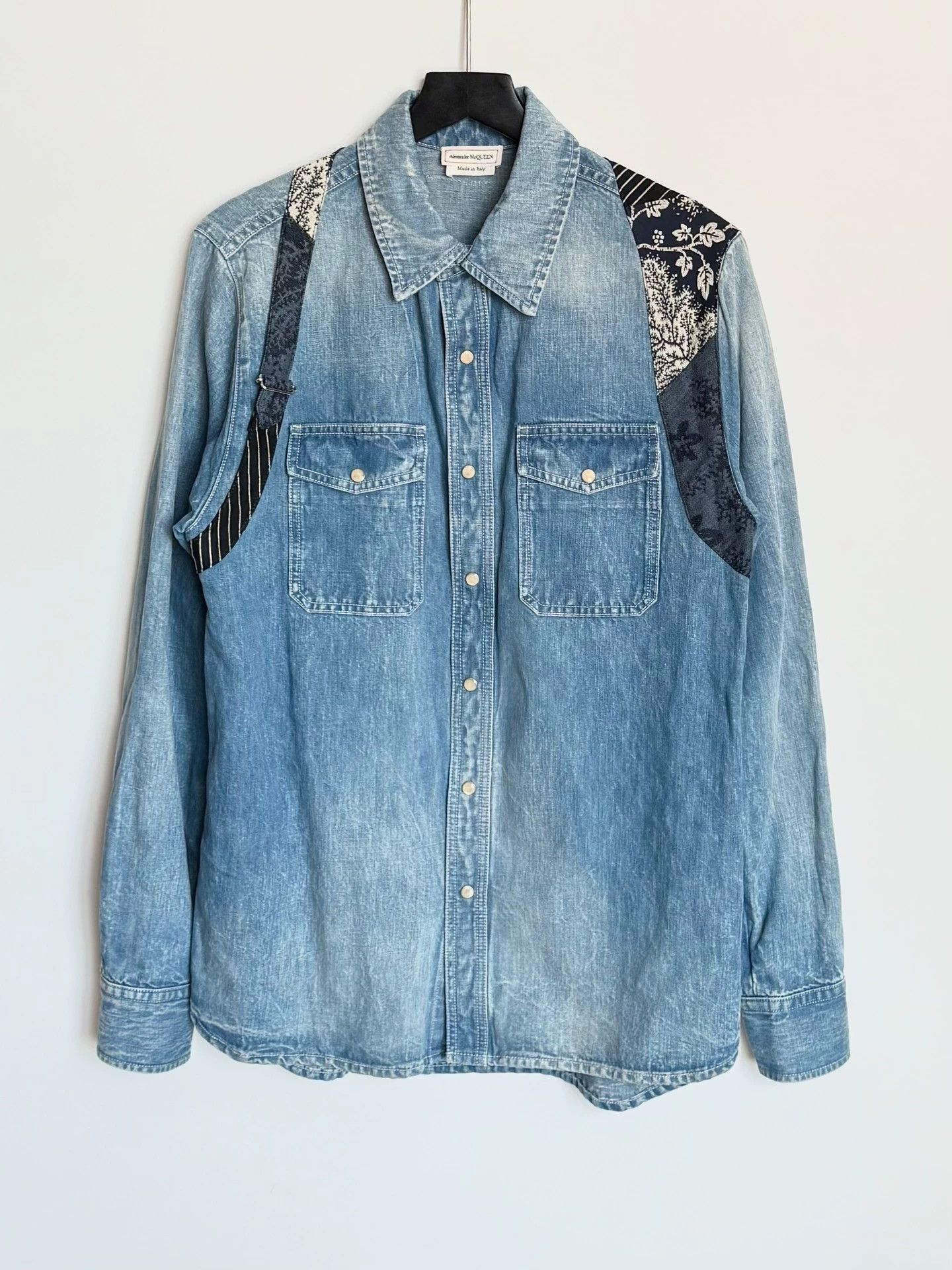 Alexander McQueen Alexander McQueen Gun Holster Strap Jacquard Denim Jacket Size US M / EU 48-50 / 2 - 1 Thumbnail