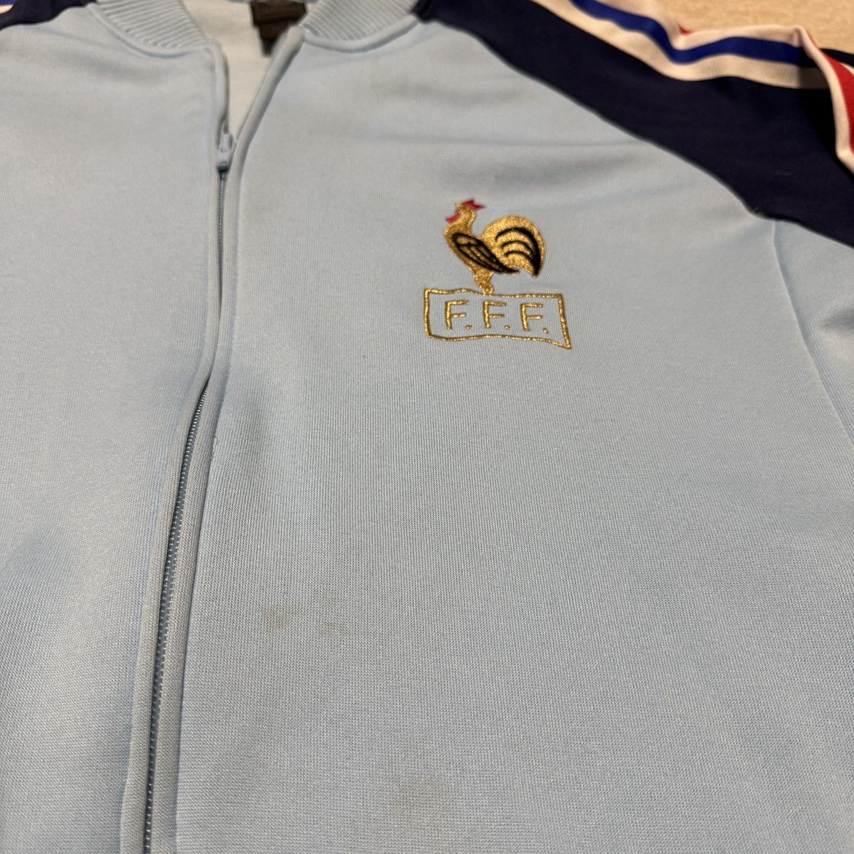 Adidas Vintage Adidas France 2004 Team Track Jacket Men's L blue Size US L / EU 52-54 / 3 - 2 Thumbnail