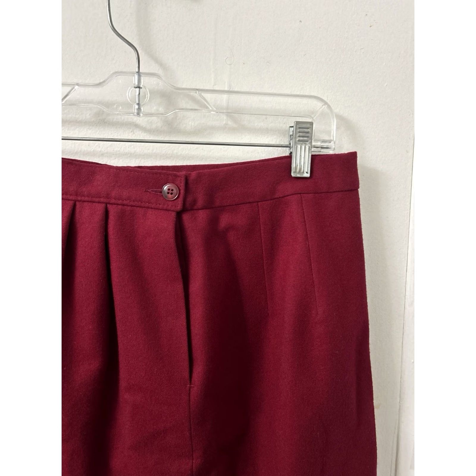 Pendleton VINTAGE Pendleton Skirt Womens Size 14 Tall Red Made In USA 100% Wool Pleated Skirt Size 36" / US 14 / IT 50 - 2 Thumbnail
