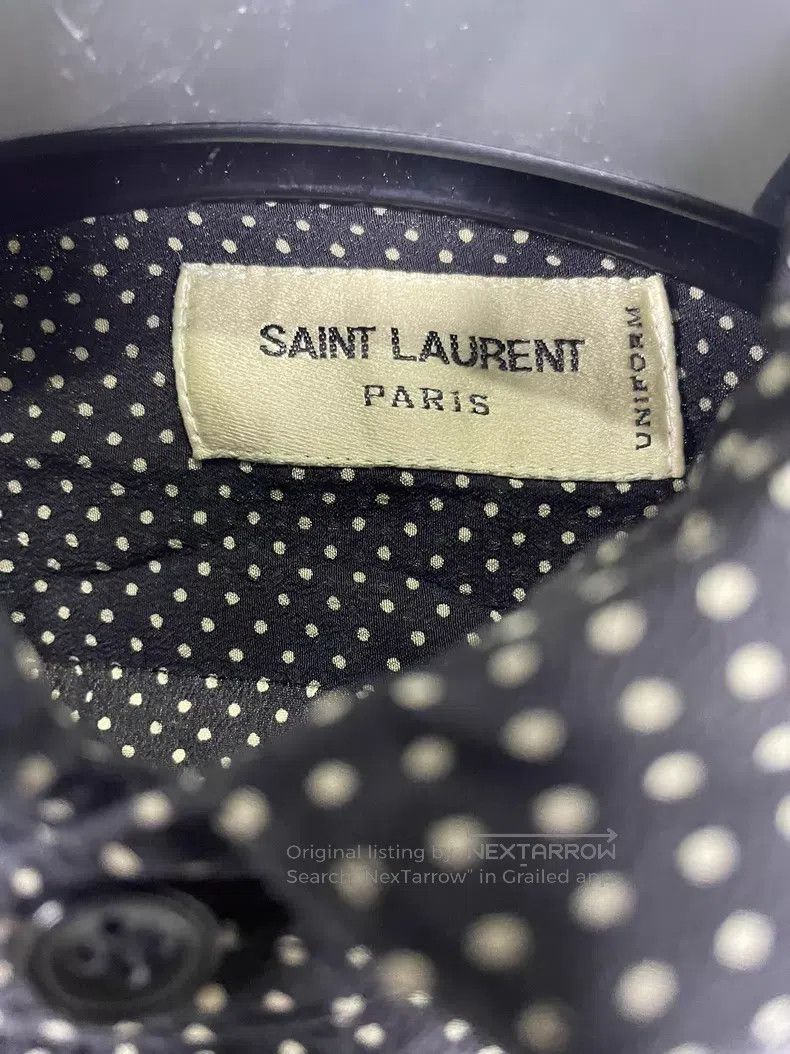 Saint Laurent Paris Saint Laurent Paris Employee Small Polka Dot Uniform Shirt Size XS / US 0-2 / IT 36-38 - 4 Thumbnail