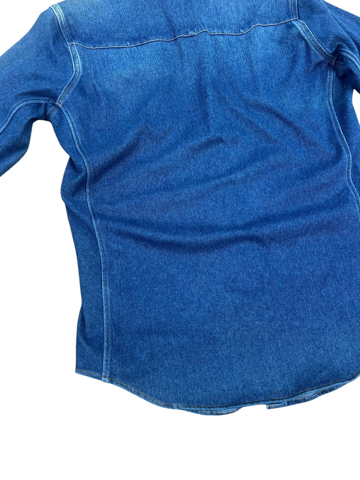 junhashimoto Junhashimoto Japan Distress Fade Denim Stretch Western Shirt Size US M / EU 48-50 / 2 - 16 Thumbnail