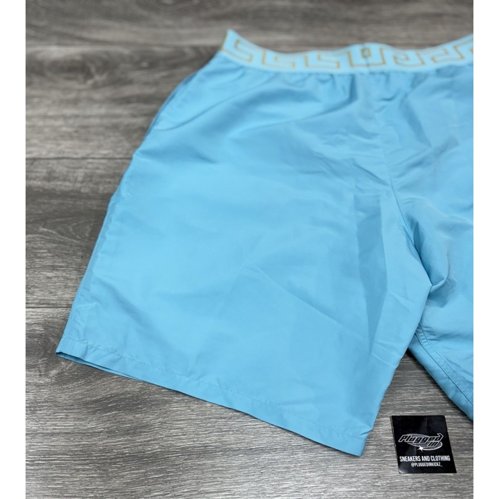 Versace Size 5 - Versace Greca Border Swim Shorts' Blue ' | NEW! Size US 31 - 11 Thumbnail