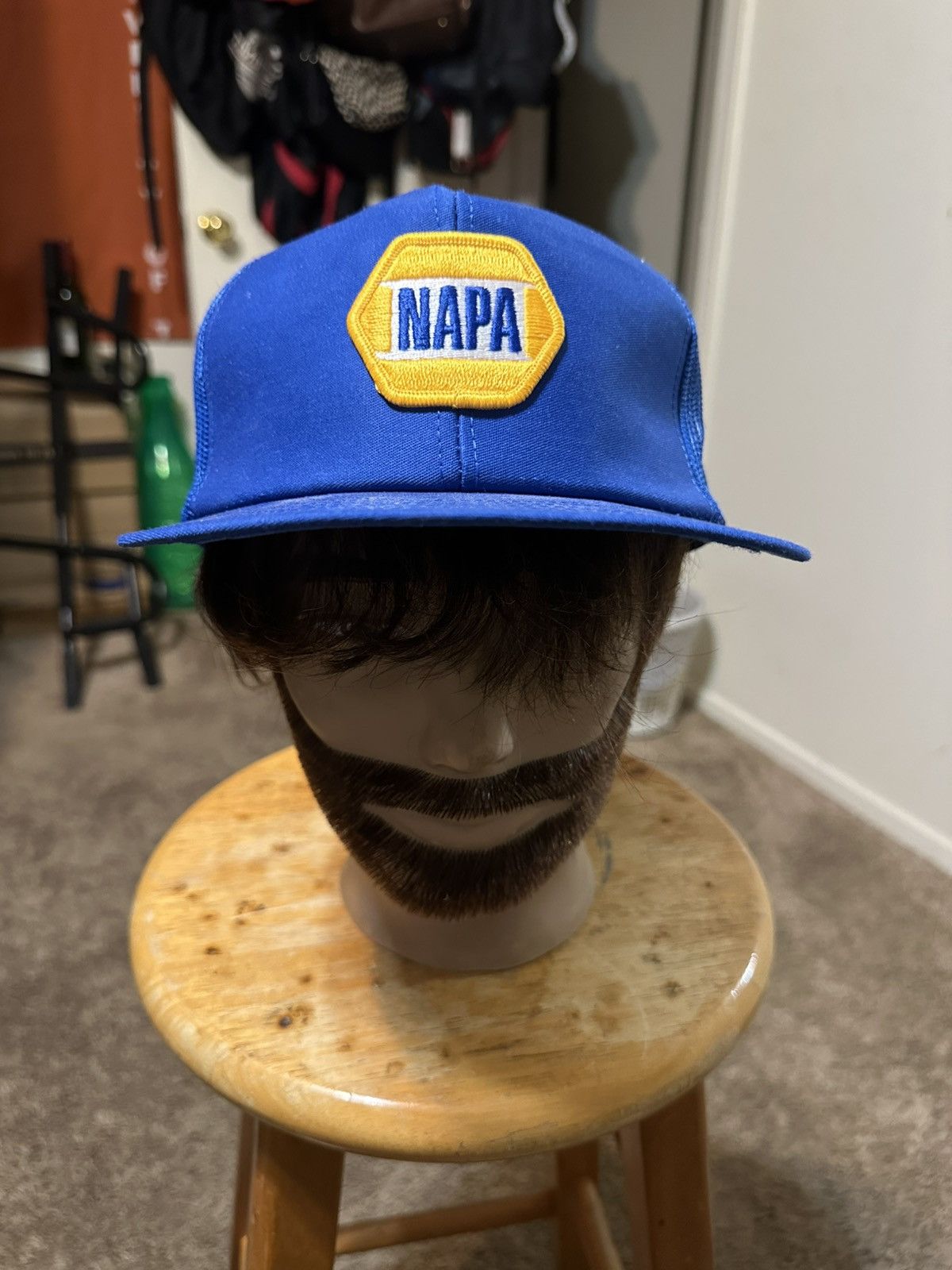 Japanese Brand × New Era × Vintage Vintage NAPA Auto parts “Blue and Yellow” hat 90s Size ONE SIZE - 1 Thumbnail