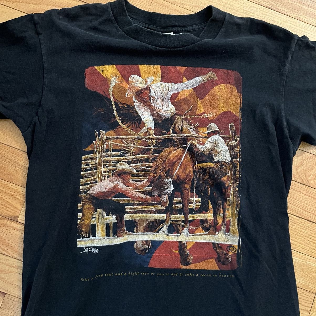 Band Tees × Vintage VTG 1996 Cowboy Rodeo Tee Size US M / EU 48-50 / 2 - 2 Thumbnail