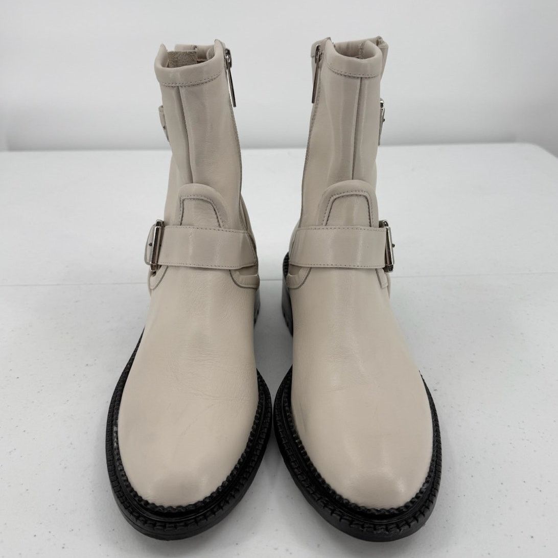 Aquatalia NEW Aquatalia Women's Off-White Omayda Water Repellent Boot Size US 8 / IT 38 - 2 Thumbnail