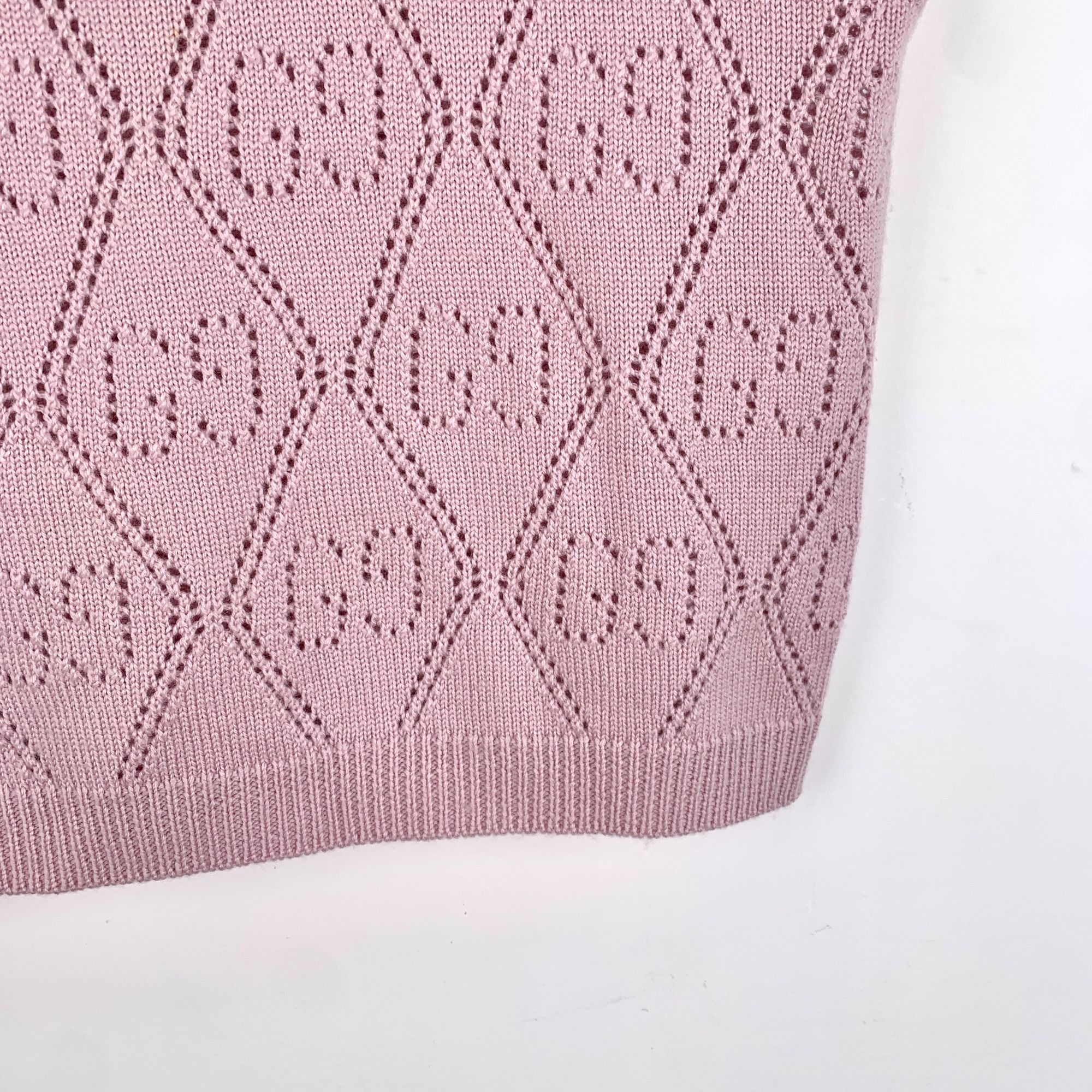 Gucci Gucci Pink Logo Pattern Wool Sleeveless Knitted Vest S Round Size S / US 4 / IT 40 - 5 Thumbnail