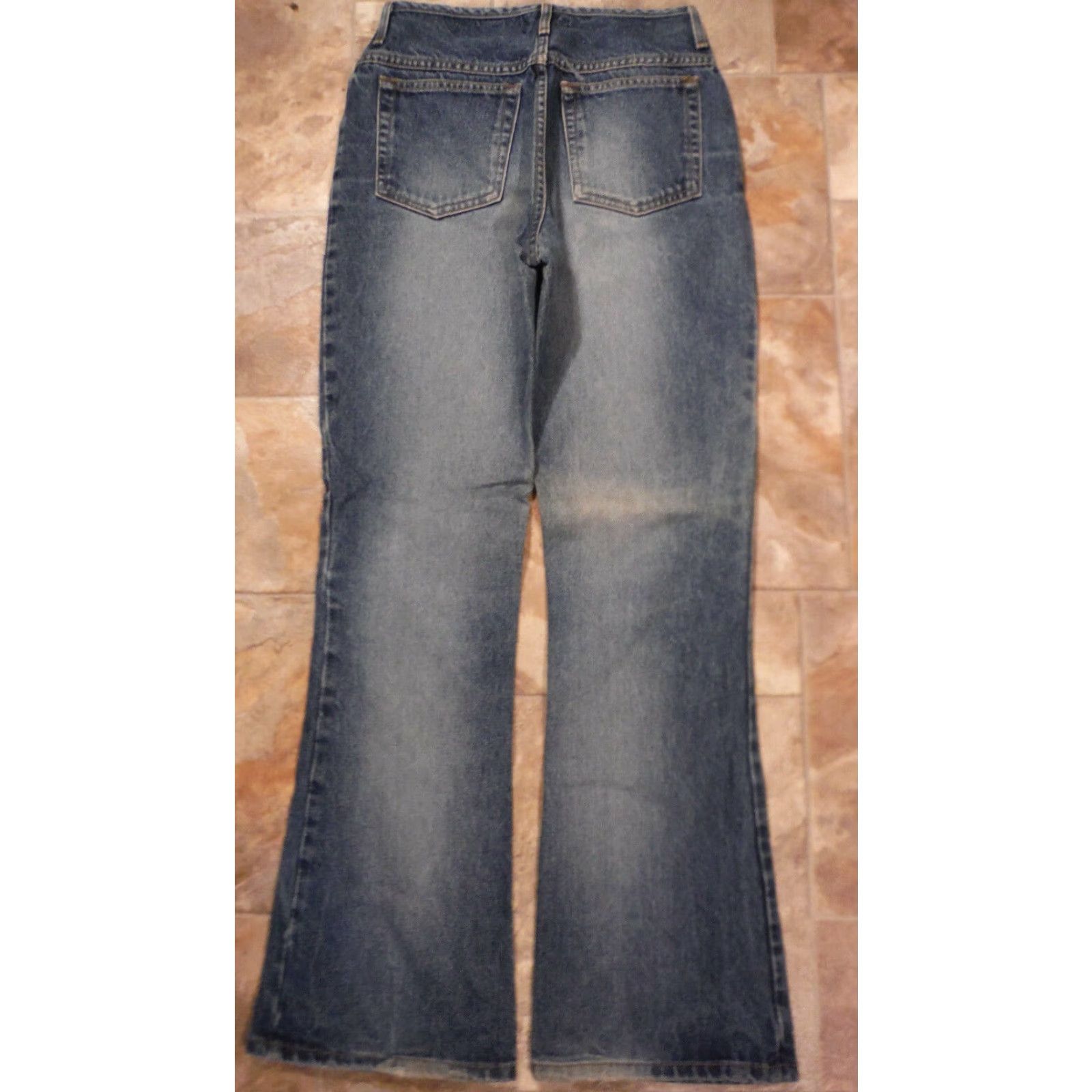 Bell VINTAGE WOMENS BELL BOTTOM JEANS 26" WAIST 30" INSEAM BLUE DENIM Size 26" / US 2 / IT 38 - 2 Thumbnail