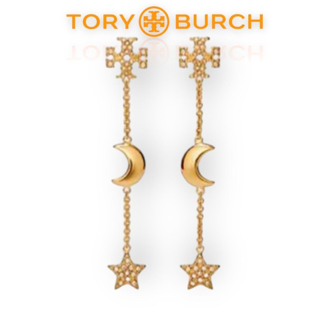 Tory Burch ✺ Tory Burch Gold and Pave Celestial Dangle Earrings ✺✺ Size ONE SIZE - 1 Thumbnail