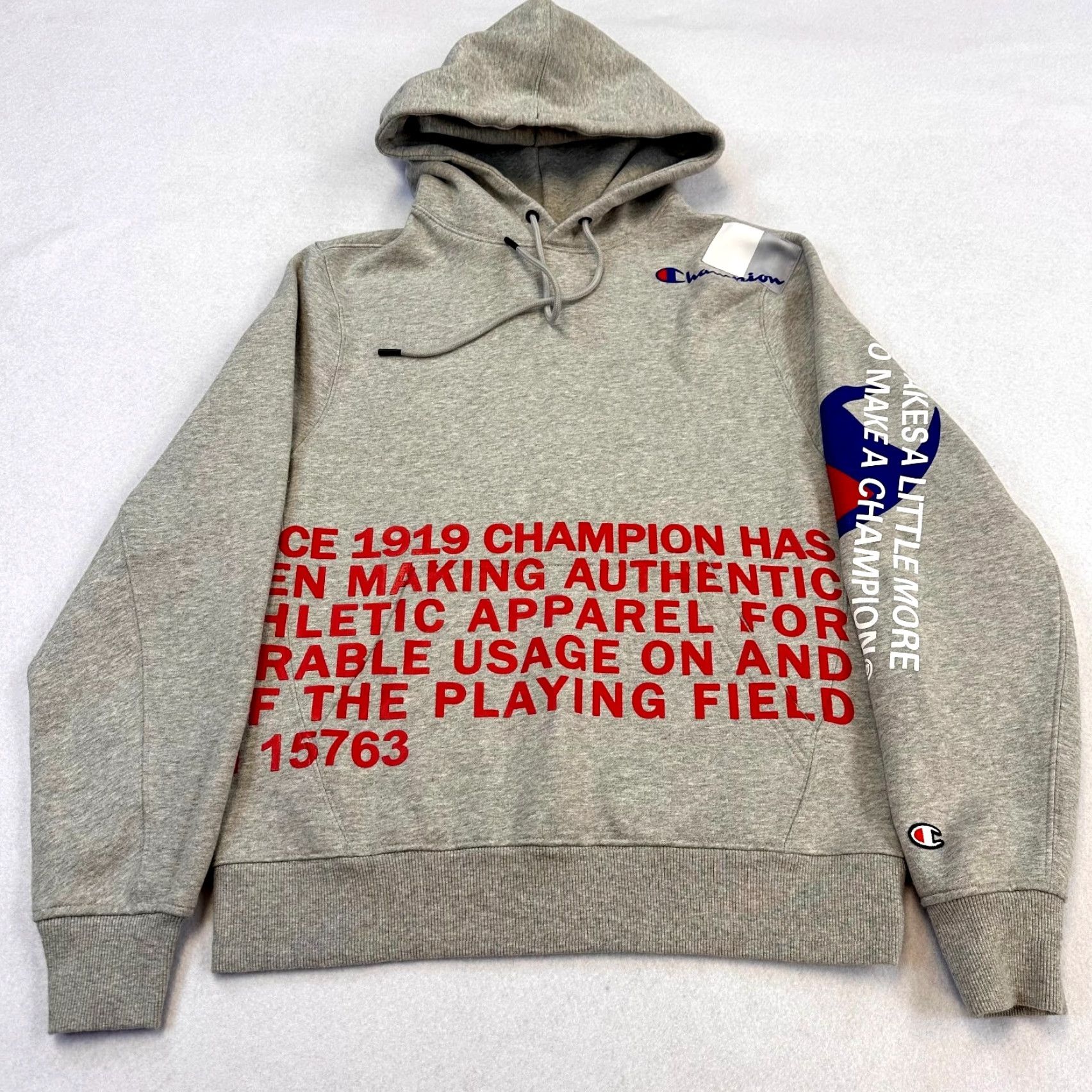 Champion Champion Hoodie Mens Medium Promo Behind The Brand Spell Out Heavy Size US M / EU 48-50 / 2 - 2 Thumbnail