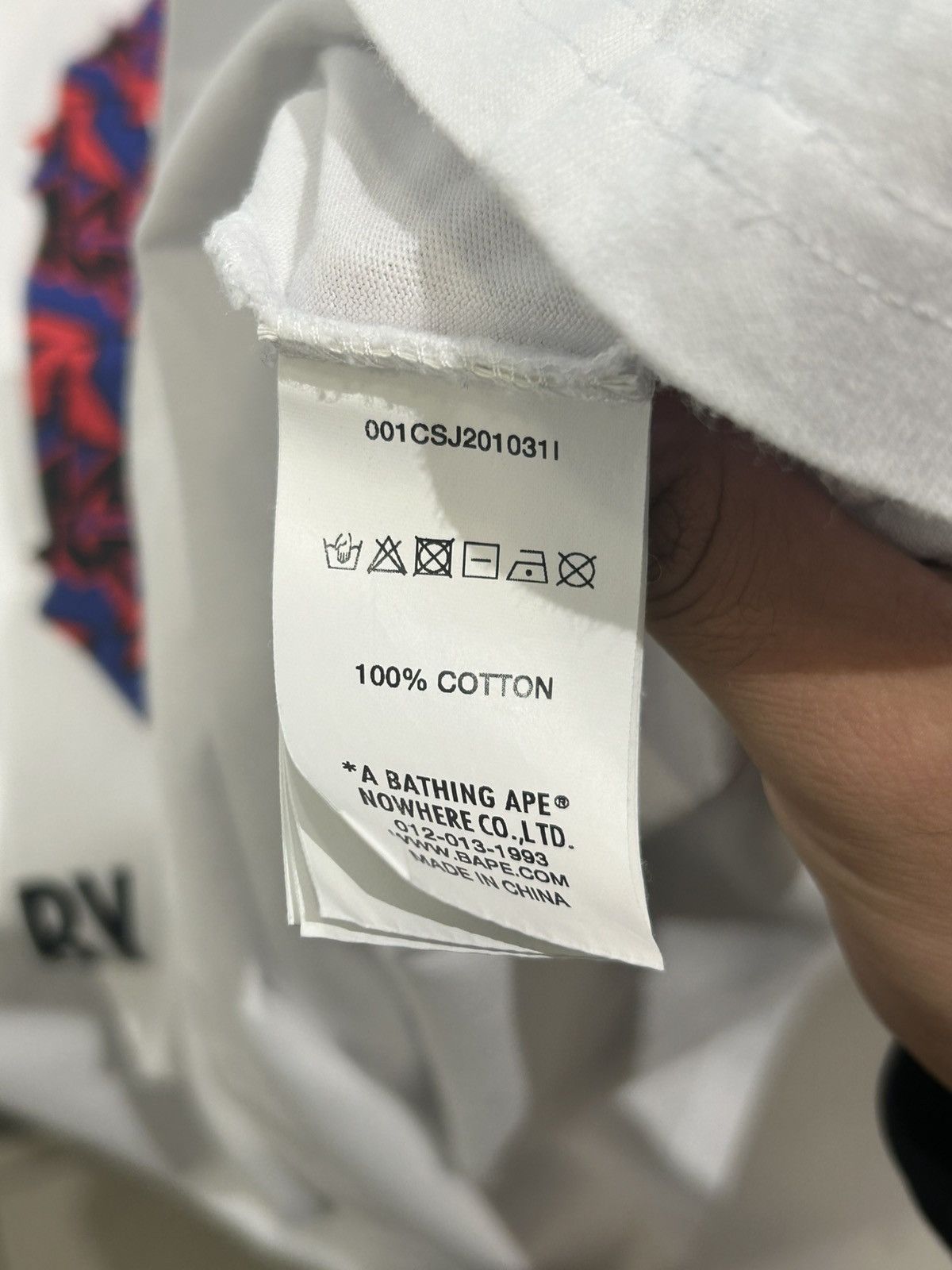 Bape Bape grafiti pattern tee white Size US XXL / EU 58 / 5 - 6 Thumbnail