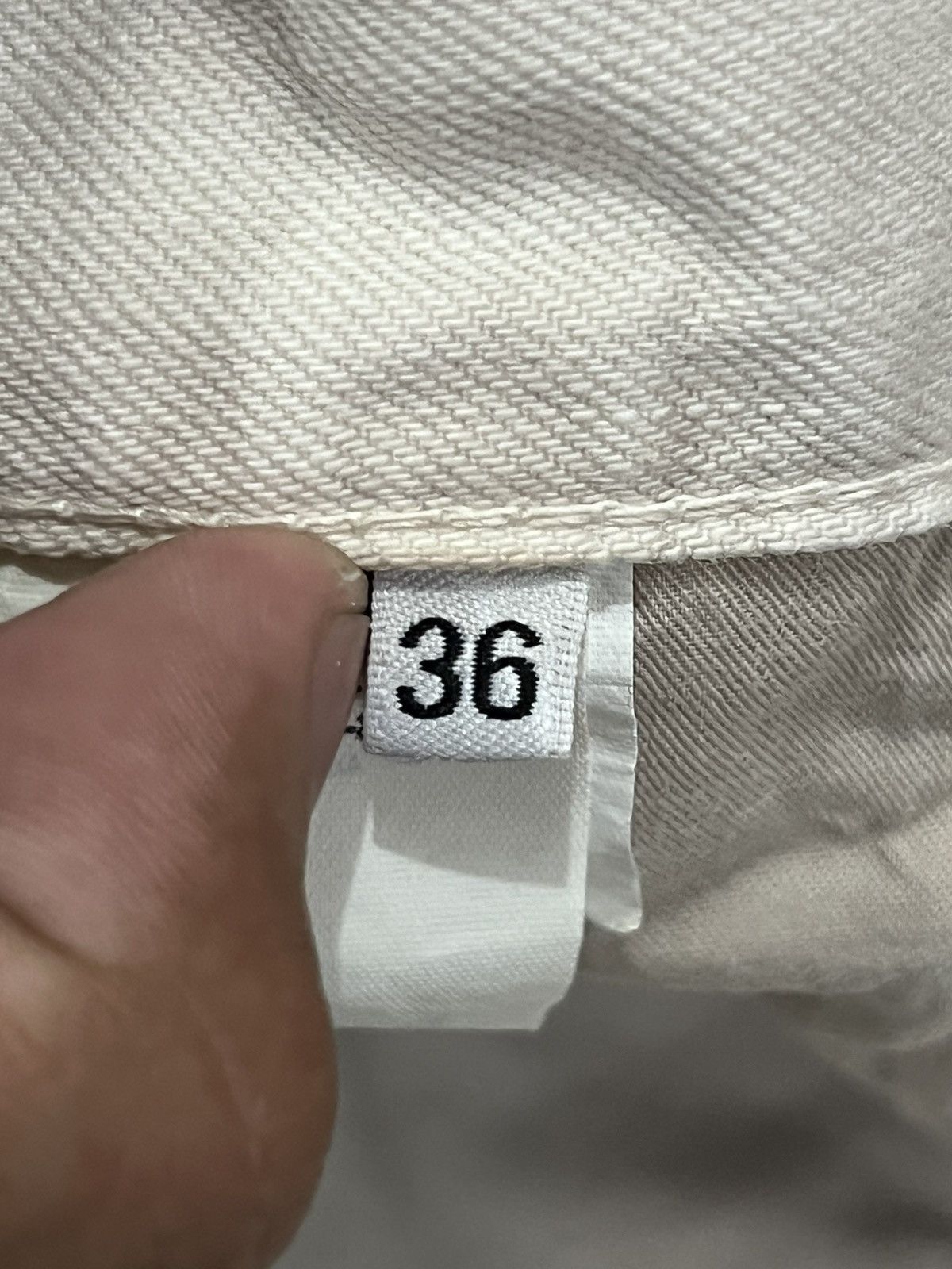 Prada Prada Small Logo Cream Classic Fit Denim Jeans Size US 36 / EU 52 - 7 Thumbnail