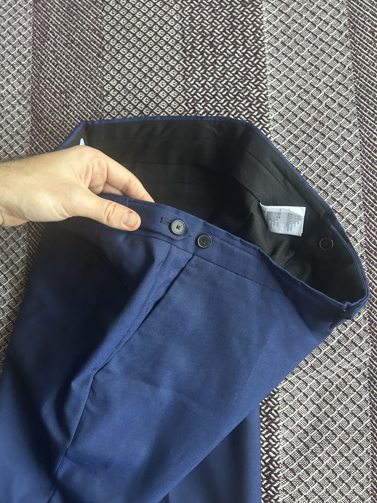 Reiss Reiss Blue Suit Solid Style Classic One Button Mens Size 40R Size 40R - 22 Thumbnail