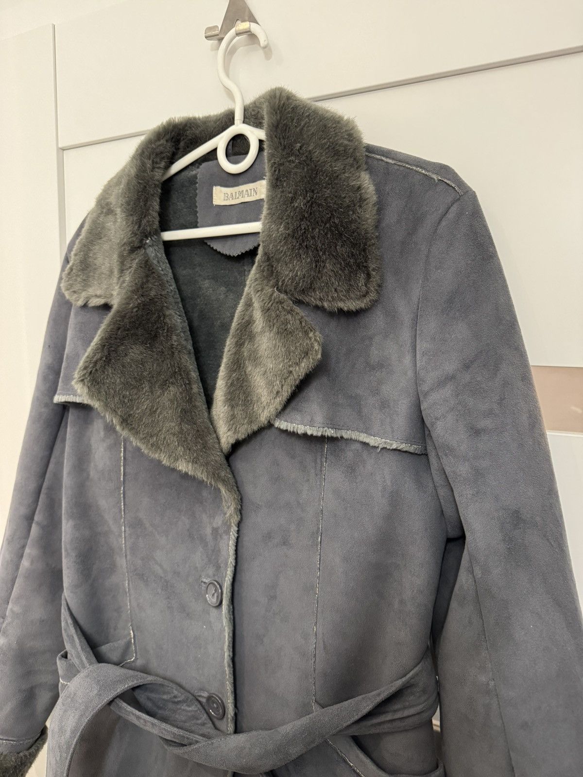 Balmain Balmain Paris Vintage Coat Navy Fur size 42 XL rare Size XL / US 12-14 / IT 48-50 - 4 Thumbnail