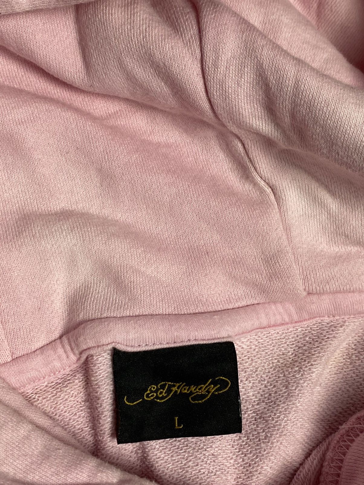Christian Audigier Ed Hardy Love Hoodie Pink Graphic Women's L Bleach Damage Size L / US 10 / IT 46 - 14 Thumbnail