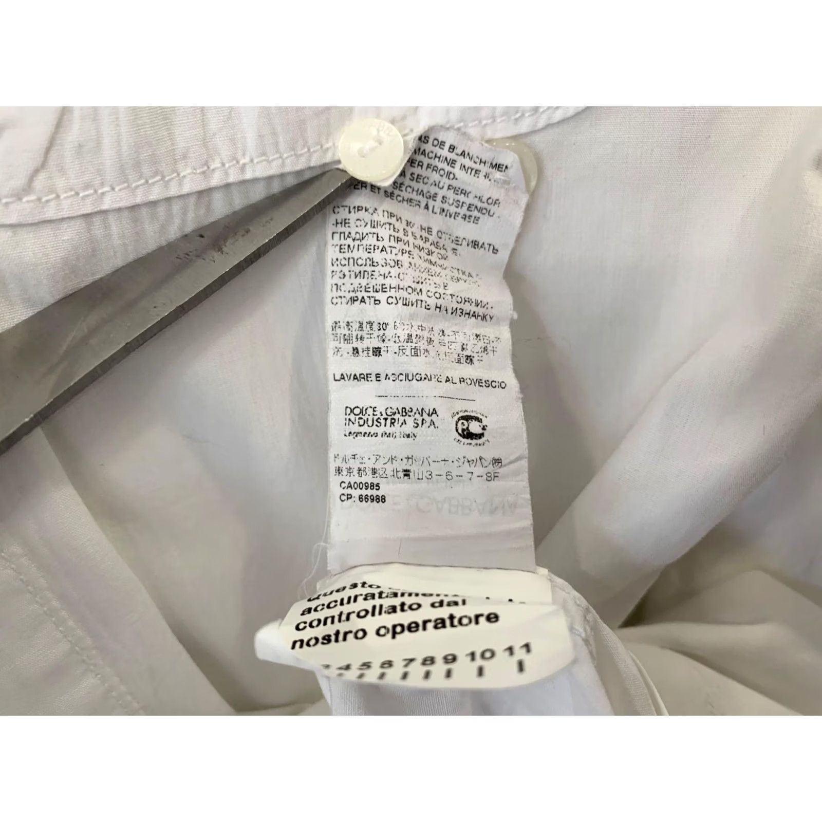 Dolce & Gabbana Dolce&Gabbana White Military Safari Shirt XL Mens Long Sleeve Button-Up Italy Made Size US XL / EU 56 / 4 - 7 Thumbnail