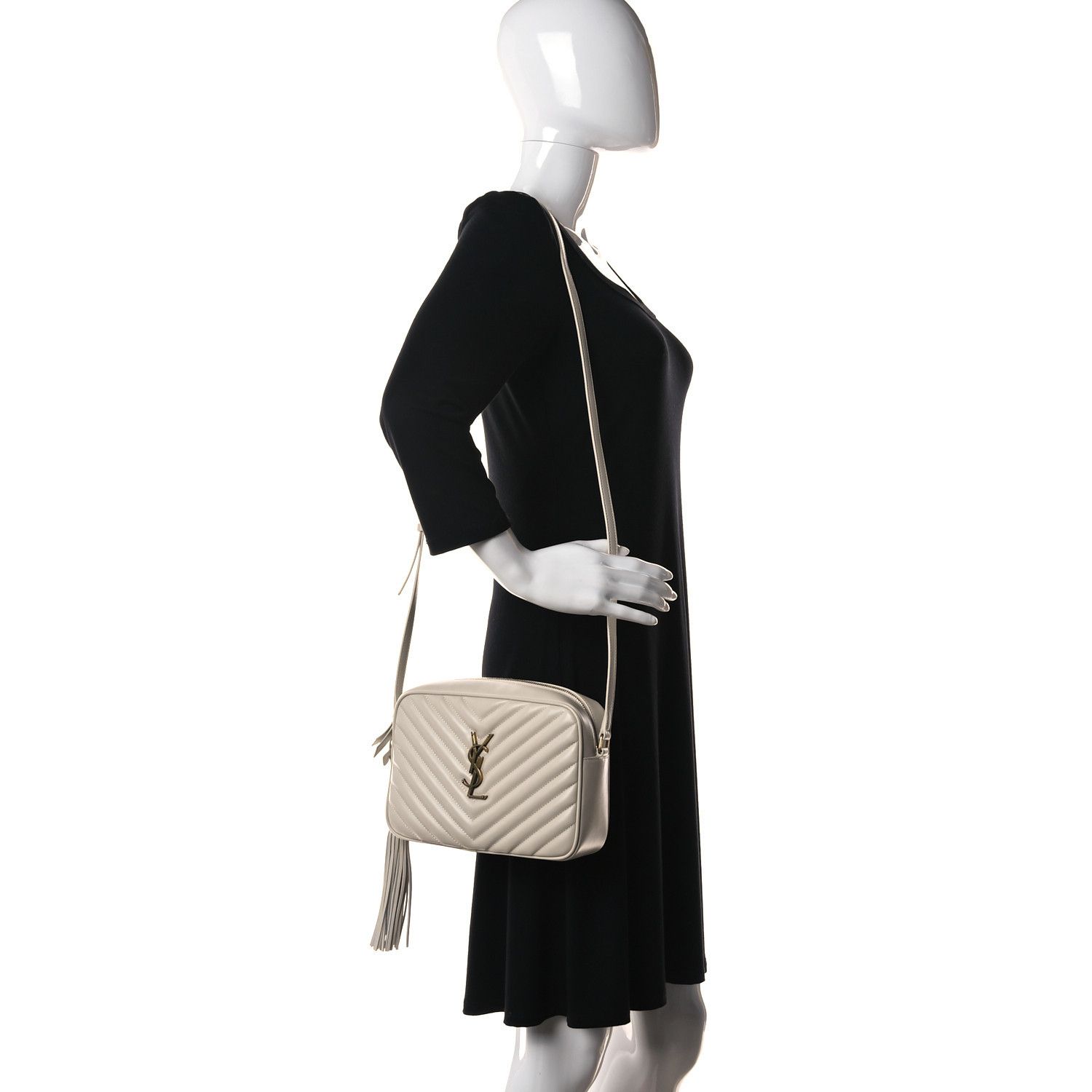 Saint Laurent Paris o1b1hav110924 Size: OS / Lou Leather Camera Bag in Cream Size ONE SIZE - 2 Thumbnail