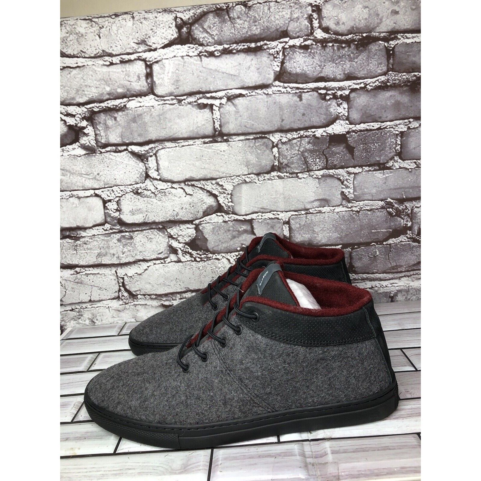 Other Baabuk Sky Wooler Gray High Top Wool Fabric Sneakers Shoes M Size US 9 / EU 42 - 17 Thumbnail