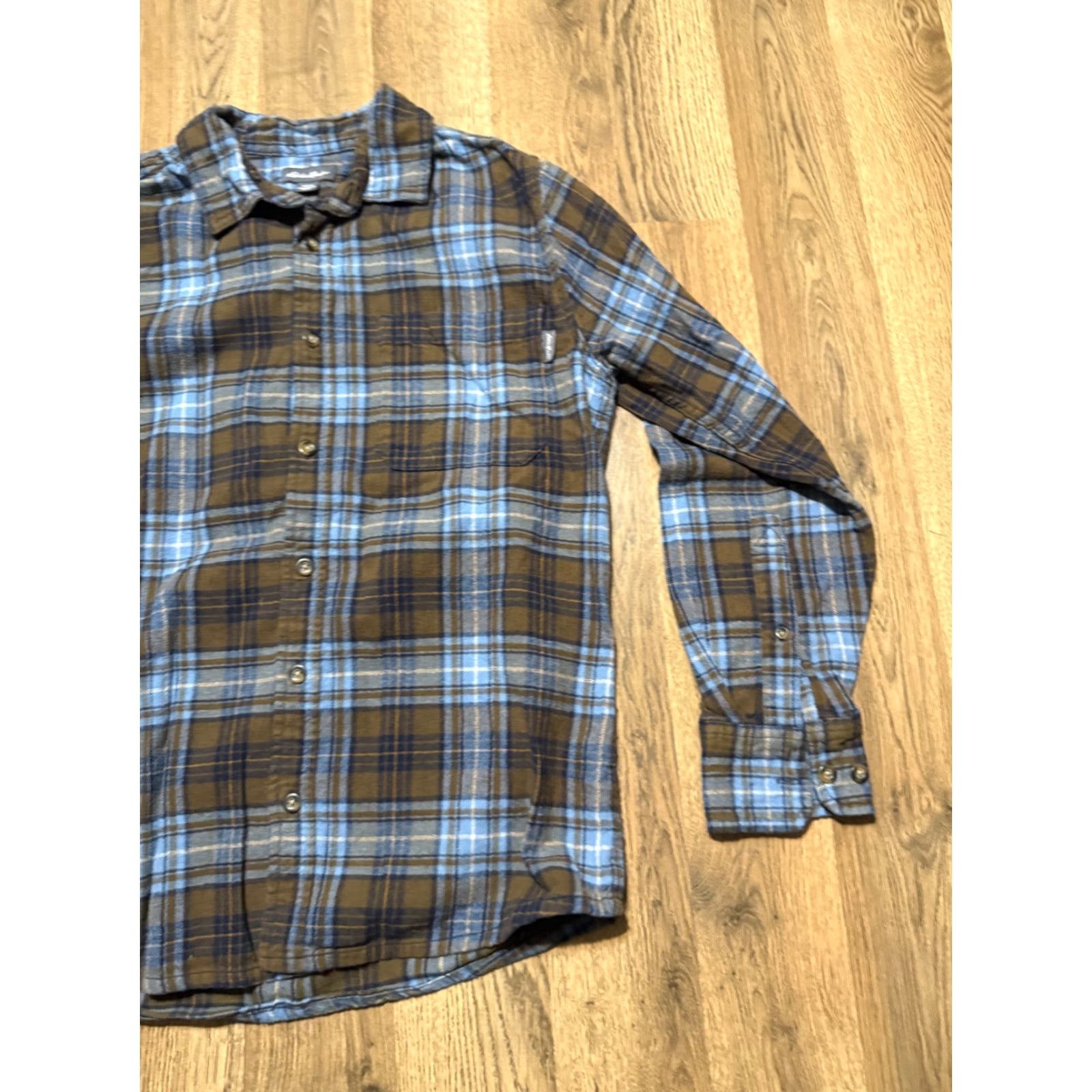 Eddie Bauer Eddie Bauer Shirt Men's Size Small Blue Brown Plaid Long Sleeve Button Up Shirt Size US S / EU 44-46 / 1 - 4 Thumbnail