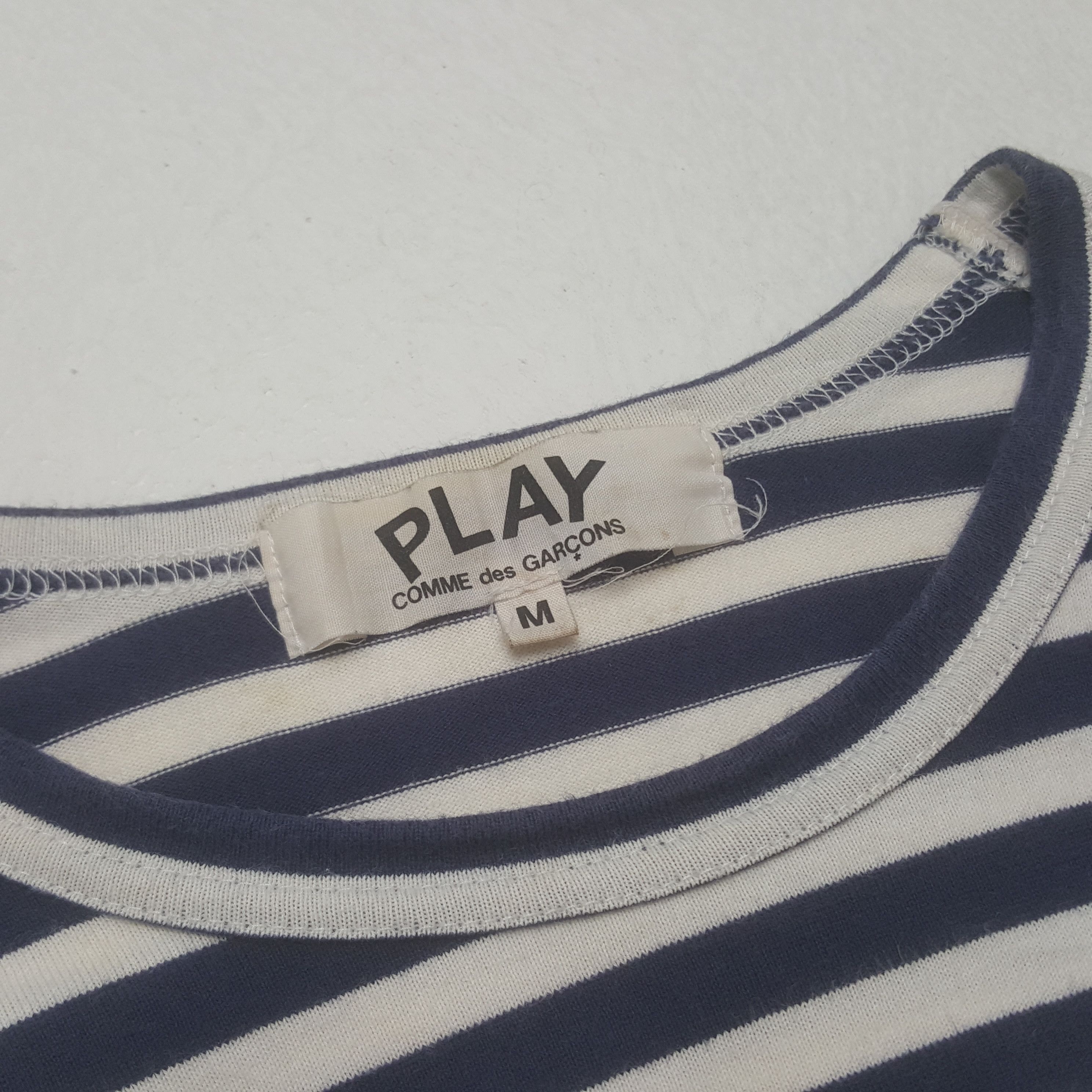 Comme des Garcons PLAY × Japanese Brand × Vintage Vintage Comme Des Garcons Play Japanese Striped T-shirt Size XS / US 0-2 / IT 36-38 - 4 Thumbnail