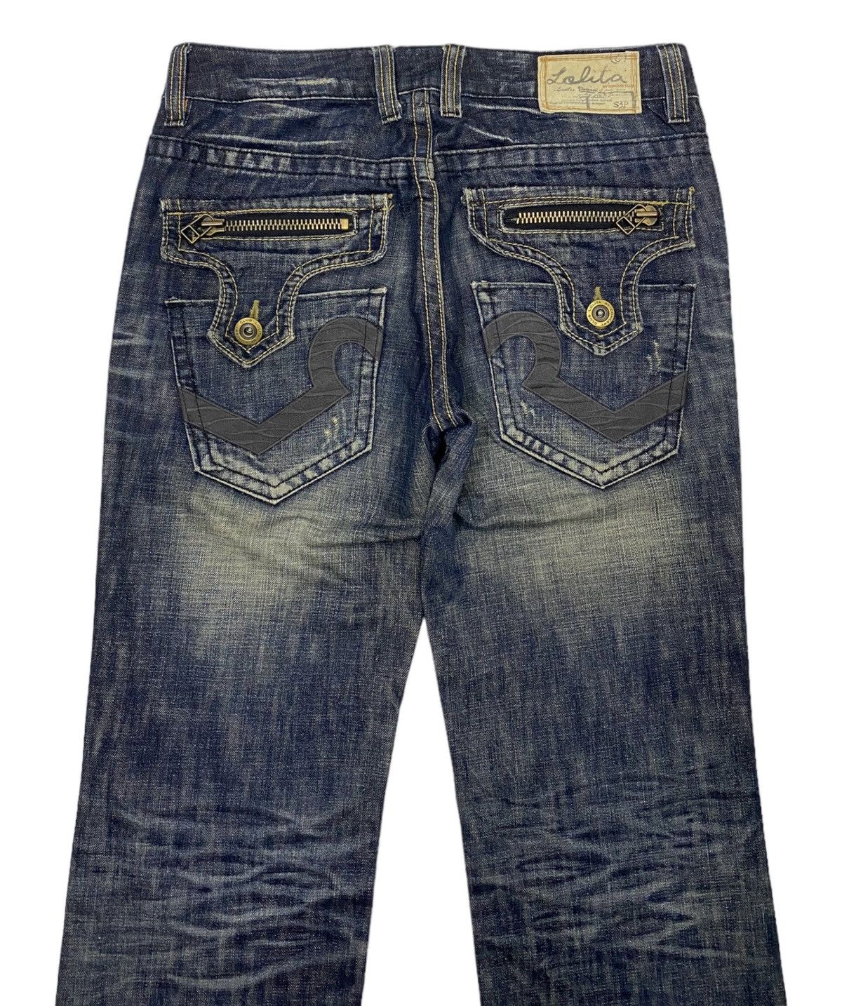 Hysteric Glamour FLARE JEANS LOLITA WASHED DISTRESSED DENIM JEANS Size US 32 / EU 48 - 4 Thumbnail