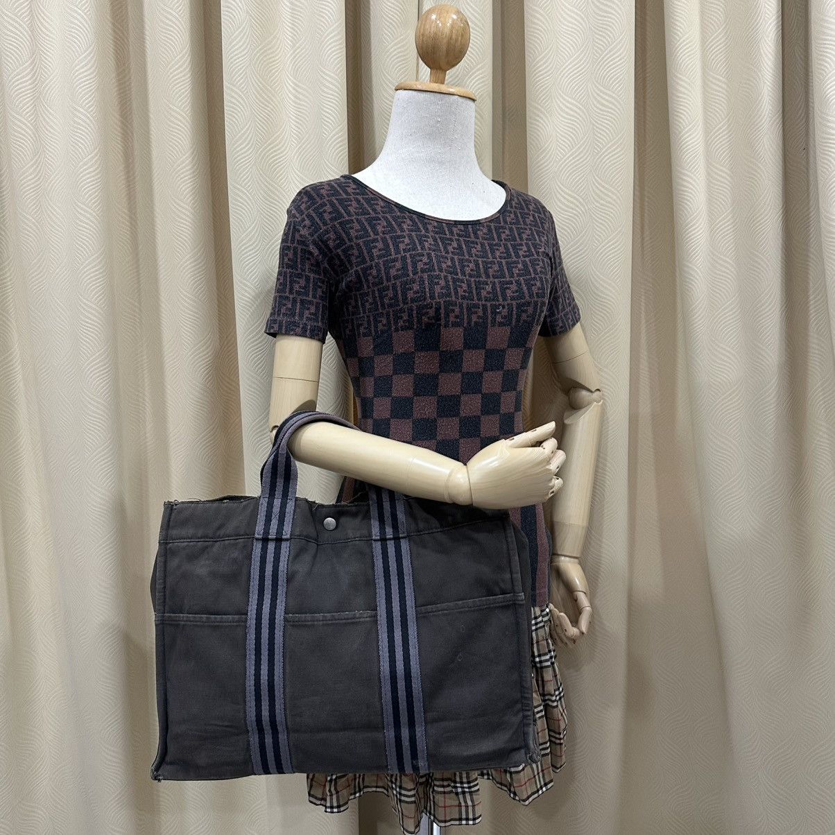 Hermes ‼️LASTDROP‼️ HERMES FOURRE TOUT CANVAS HAND TOTE BAG Size ONE SIZE - 1 Thumbnail