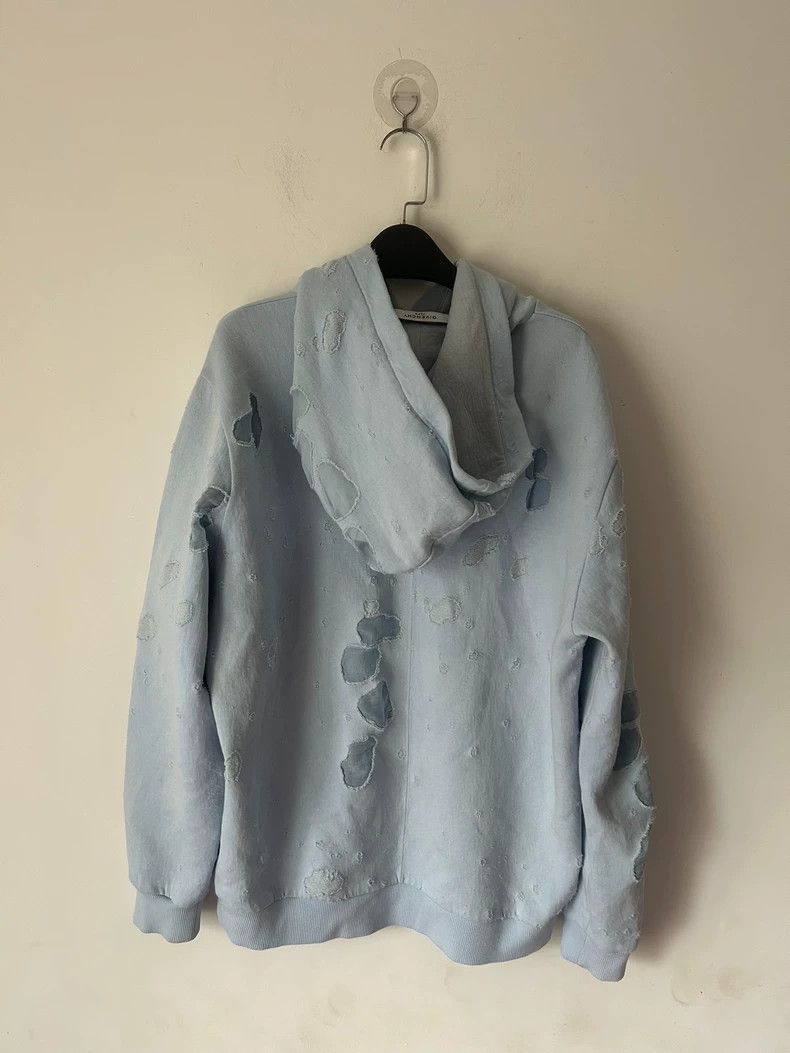 Givenchy Givenchy Ripped Hoodie with Hood Haze Blue L Size Size US L / EU 52-54 / 3 - 2 Thumbnail