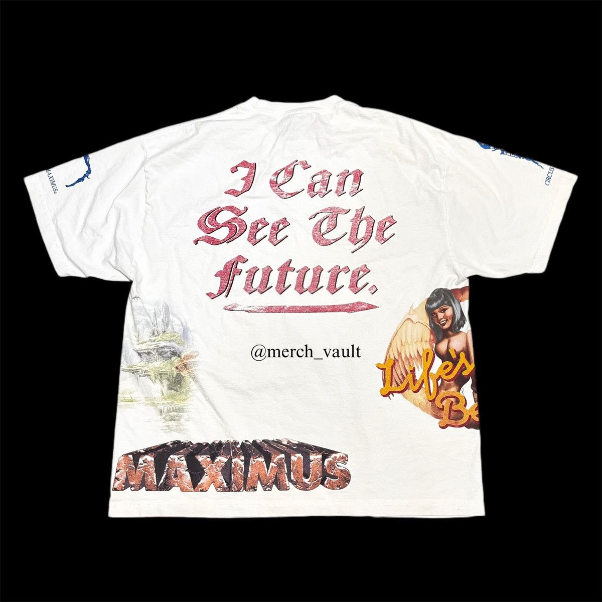 Image of Travis Scott Utopia Tour I Can See The Future Tee in Cream, Men's (Size XL)