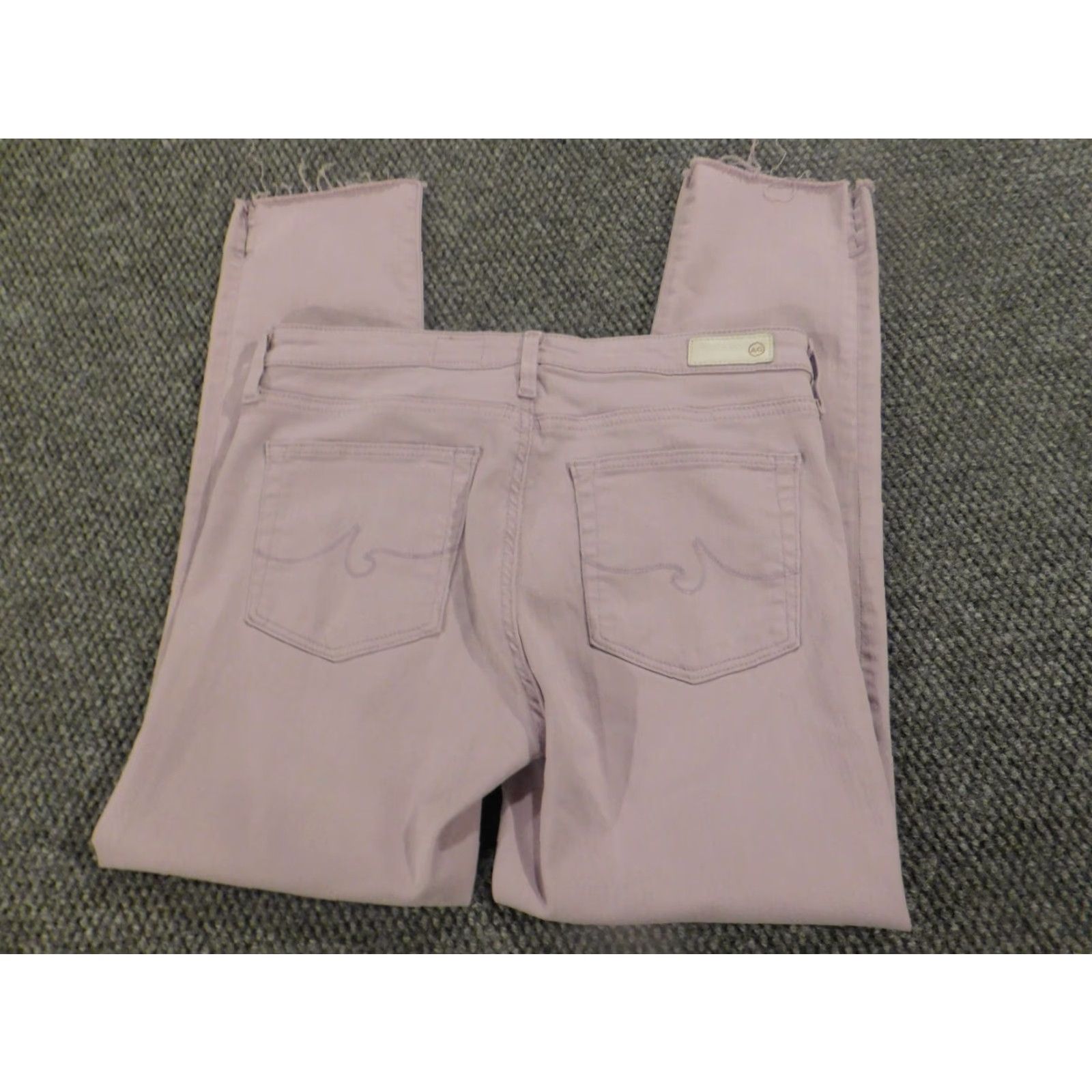Vintage AG Adriano Goldschmied Womens Jeans Crop Leg 28 Purple Slim Zip 25in Denim Cotton Zipper Cropped Classic Regular Inseam 25in Size 28" / US 6 / IT 42 - 5 Thumbnail