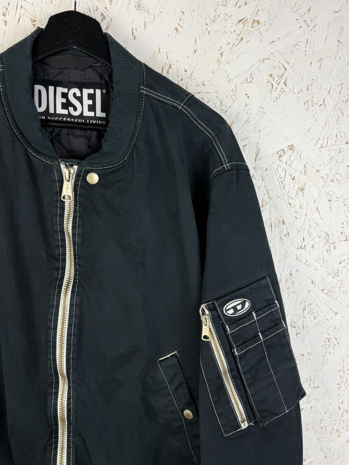 Diesel Diesel A03550 J Blake One Bomber Jacket In Black Size L Size US L / EU 52-54 / 3 - 2 Thumbnail