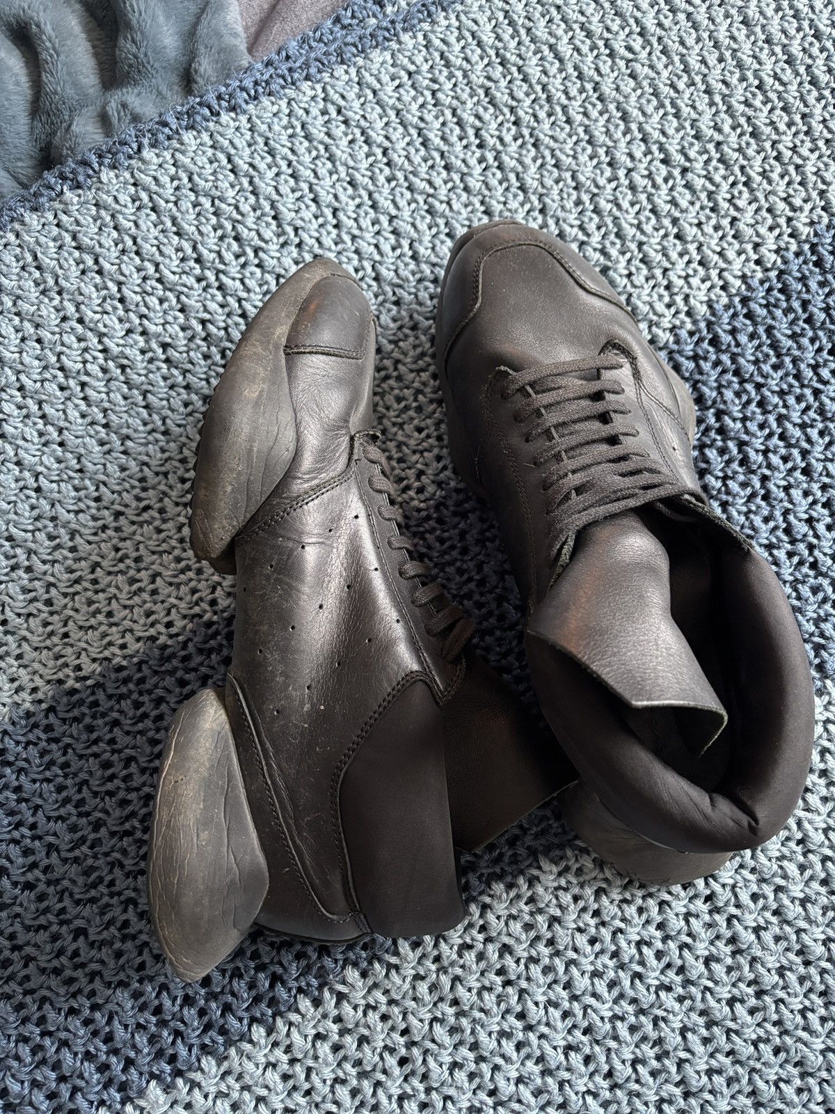 Adidas × Rick Owens Rick Owens x Adidas Tech Runners in Black Size US 10 / EU 43 - 5 Thumbnail