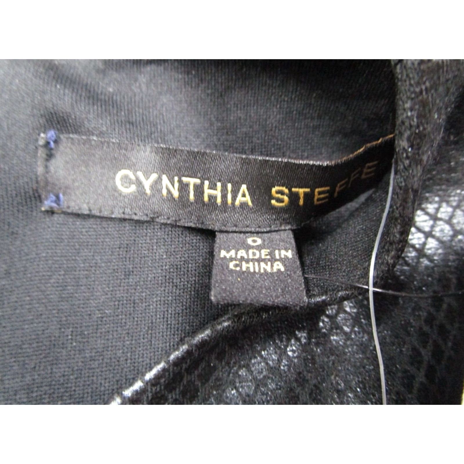 Vintage CYNTHIA STEFFE Dress Womens 0 Black Geometric Sheath Long Sleeve Knee Length Crew Neck Zip Formal, Party/Cocktail, Travel Size XS / US 0-2 / IT 36-38 - 3 Thumbnail