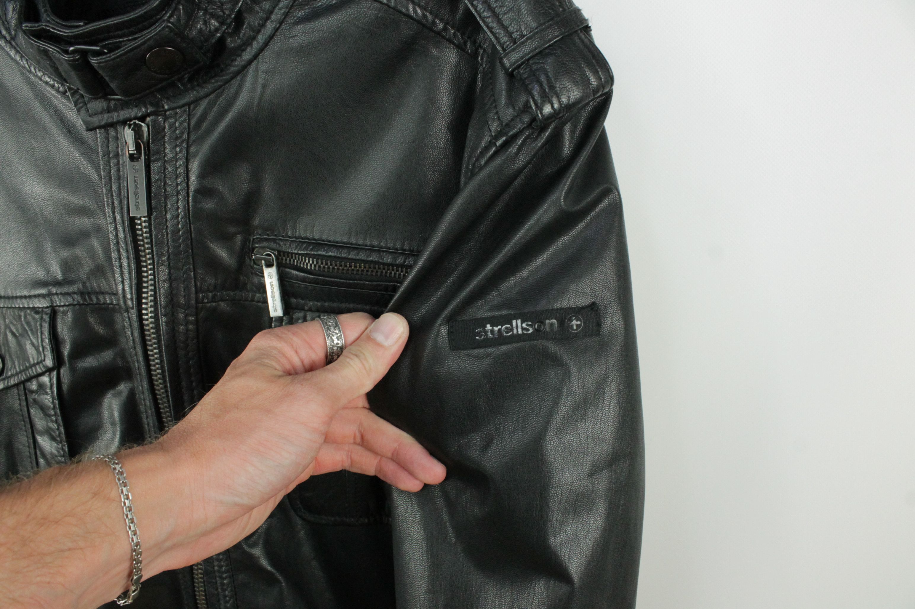 Strellson Strellson Burnett Goat Nappa Waxy Leather Jacket Men's Size US L / EU 52-54 / 3 - 4 Thumbnail