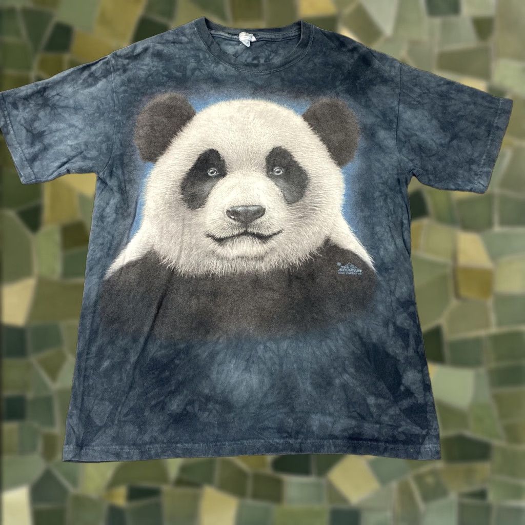 The Mountain THE MOUNTAIN Men's T-Shirt Large Gray Panda Graphic Print Crew Neck Short Sleeve Size US L / EU 52-54 / 3 - 1 Thumbnail