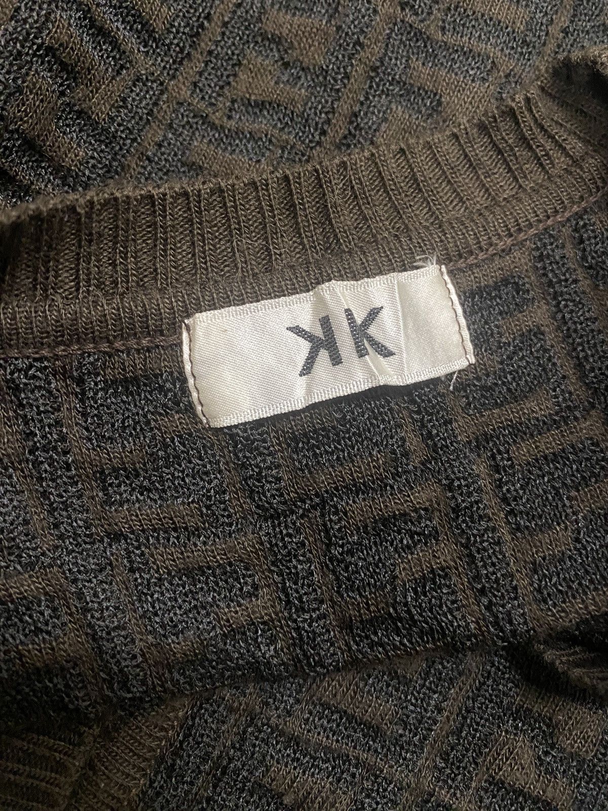 Japanese Brand × Vintage Kitamura Knit Inspired by Fendi Monogram Size US S / EU 44-46 / 1 - 6 Thumbnail