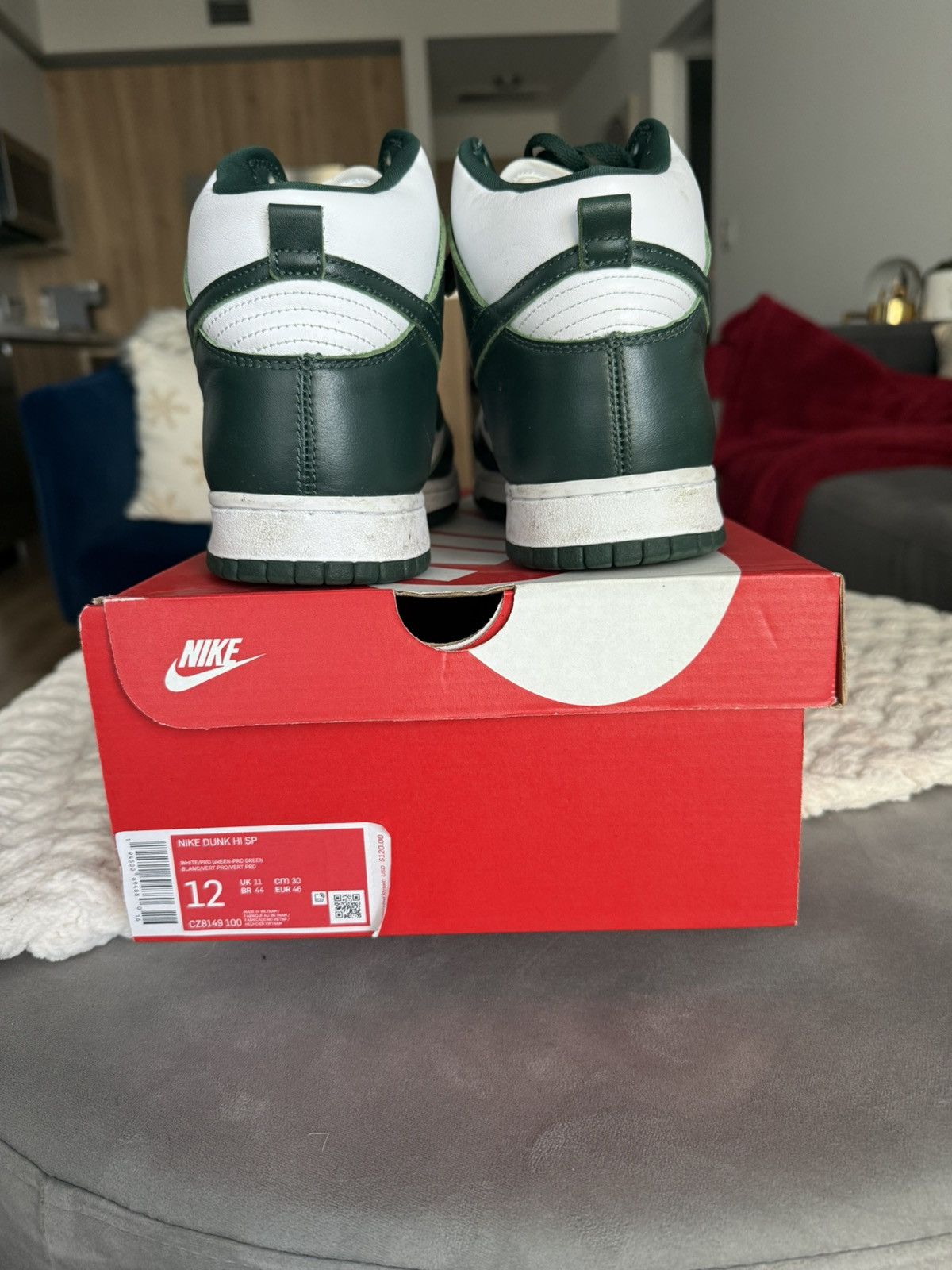 Nike Dunk High Spartan Green Size US 12 / EU 45 - 3 Thumbnail