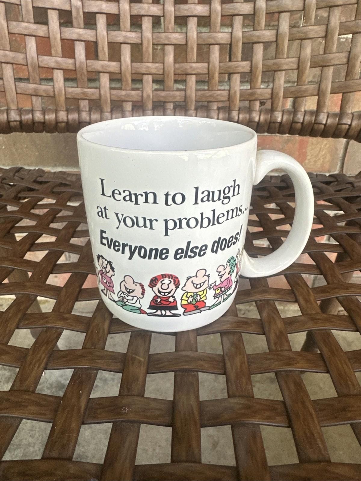 Designer Vintage American Greetings Learn to Laugh Coffee Mug 3.5" Size ONE SIZE - 1 Thumbnail