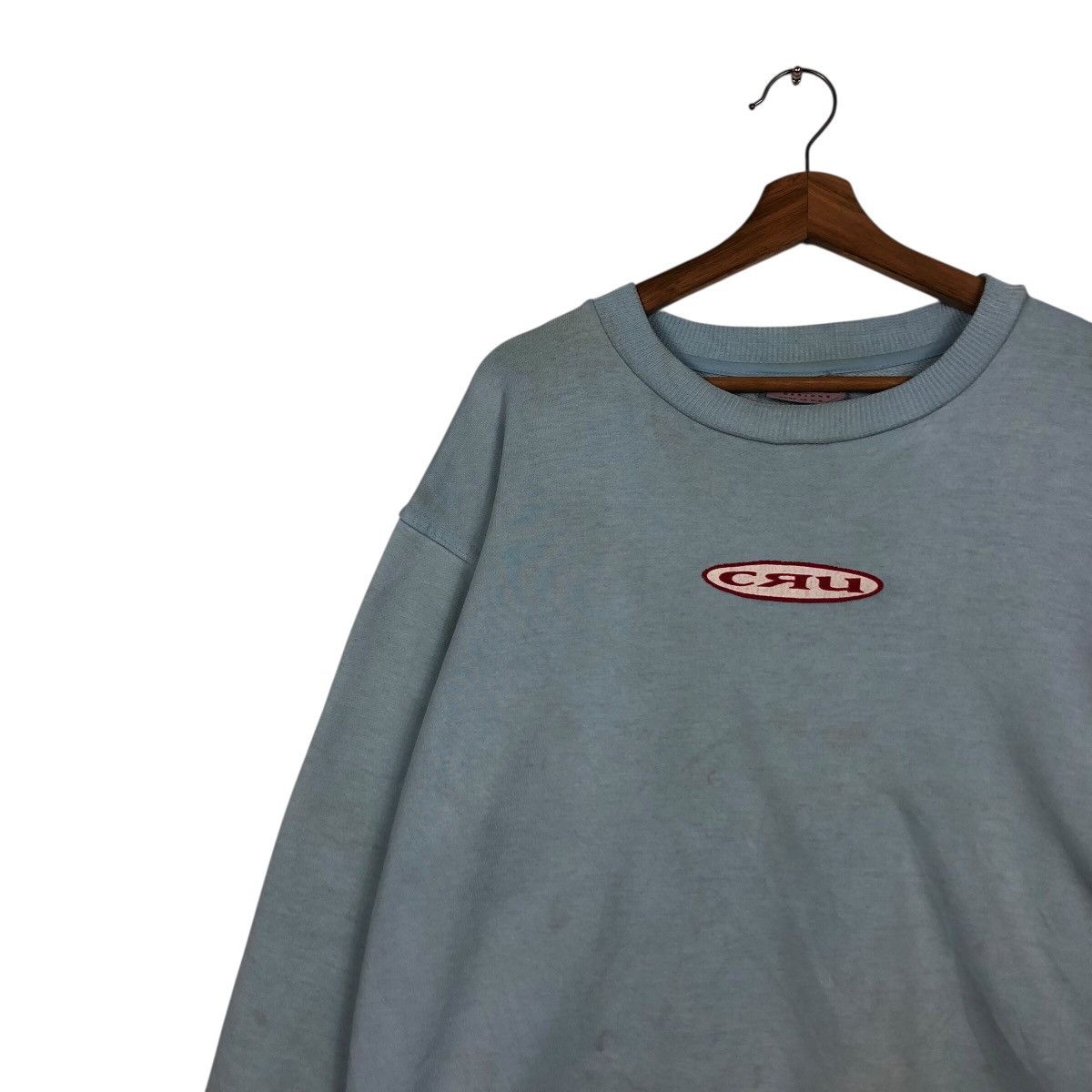 Vintage 📌Vintage Sweatshirt Cru Design Made in Usa Big Logo Size US M / EU 48-50 / 2 - 8 Thumbnail