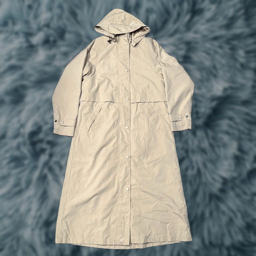 Vintage VINTAGE LL Bean HJ60 Duster Vented Rain Trench Long Coat Women XS Hooded Beige Tan Wool Blend Trench Coat Womens XS Size XS / US 0-2 / IT 36-38 - 1 Thumbnail
