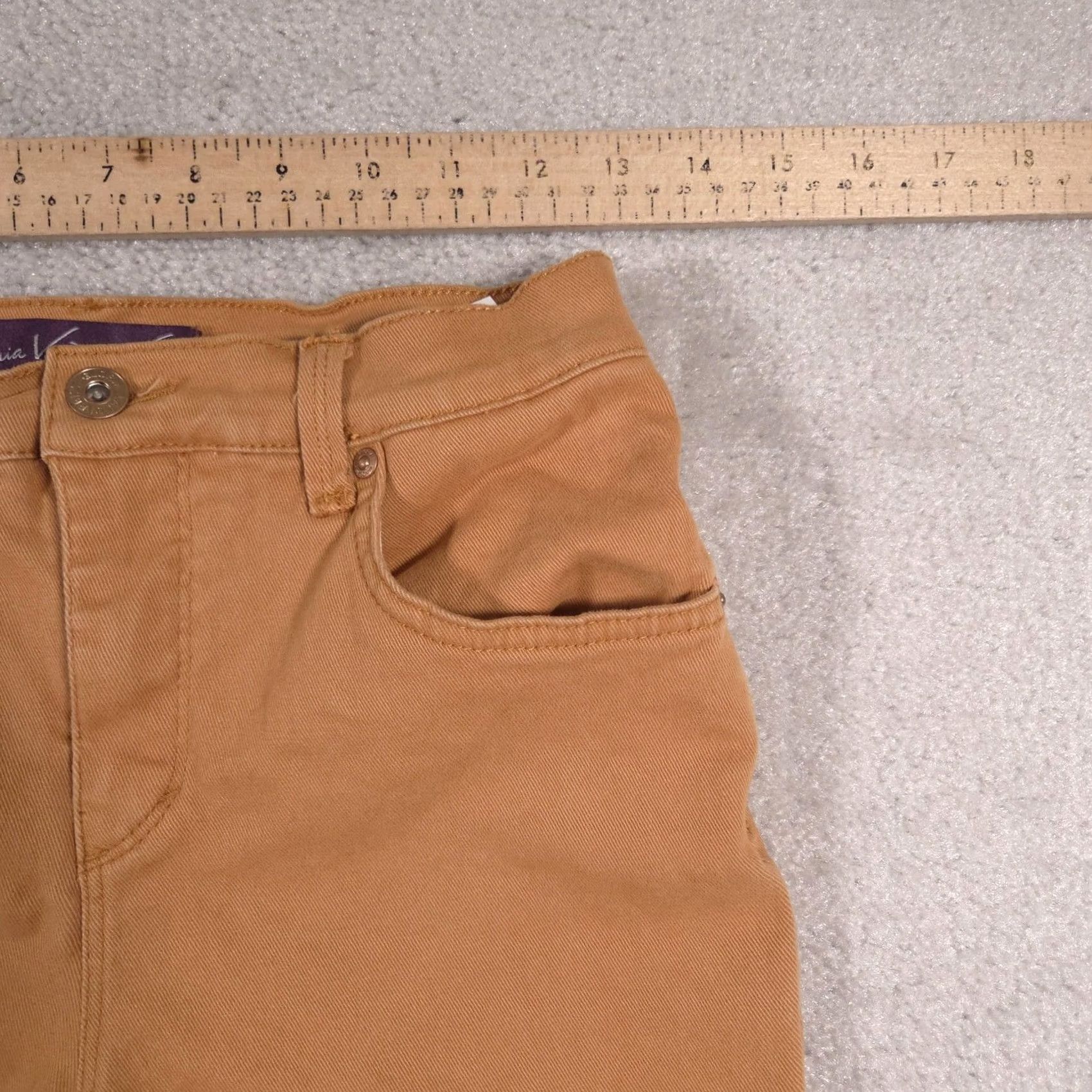 Gloria Vanderbilt Gloria Vanderbilt Pants Womens 4 Petite Brown Amanda Straight Leg Stretch Casual Pants Size 27" / US 4 / IT 40 - 5 Thumbnail