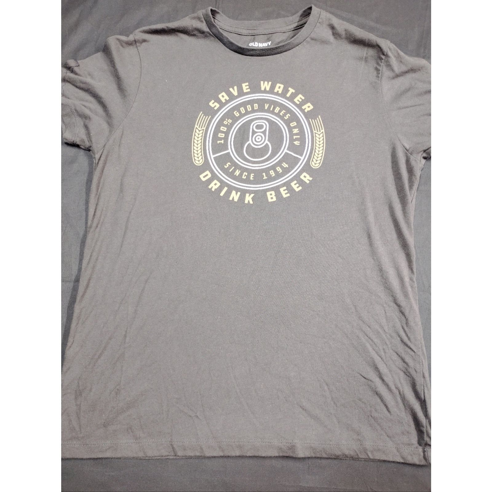 Old Navy Old Navy Men’s Black Save Water Drink Beer Graphic T‑Shirt Size US S / EU 44-46 / 1 - 1 Thumbnail