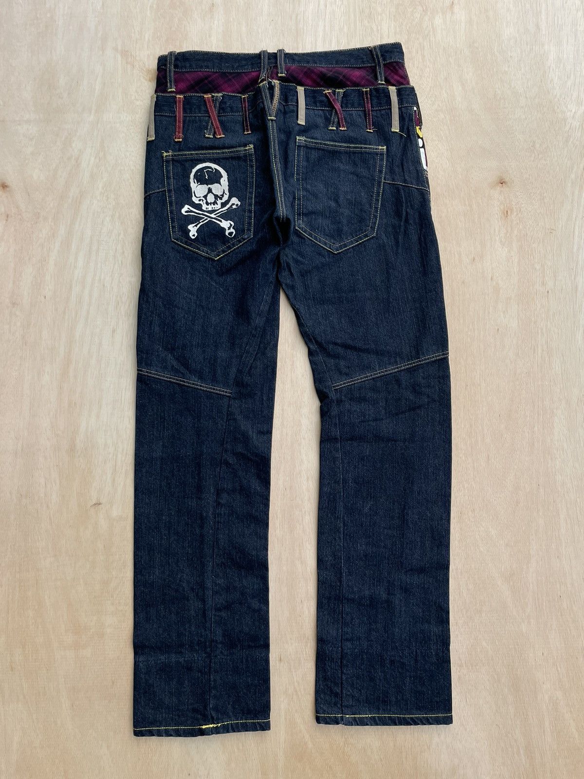 image of 20471120 x If Six Was Nine Double Waist Balcedos Skull Jeans in Denim, Men's (Size 34)