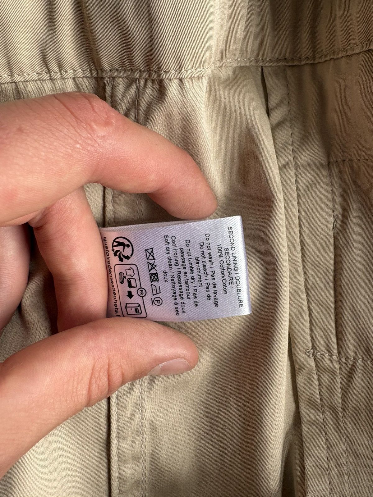 Lemaire Lemaire Beige Cotton Drawstring Jacket Size 34 Size US M / EU 48-50 / 2 - 9 Thumbnail
