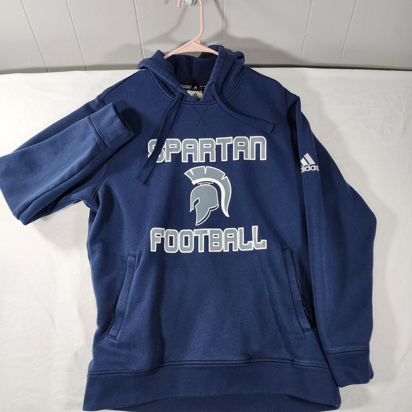 Adidas Michigan State Mens Blue Pullover Sweatshirt Adidas Large LG Size US L / EU 52-54 / 3 - 1 Thumbnail