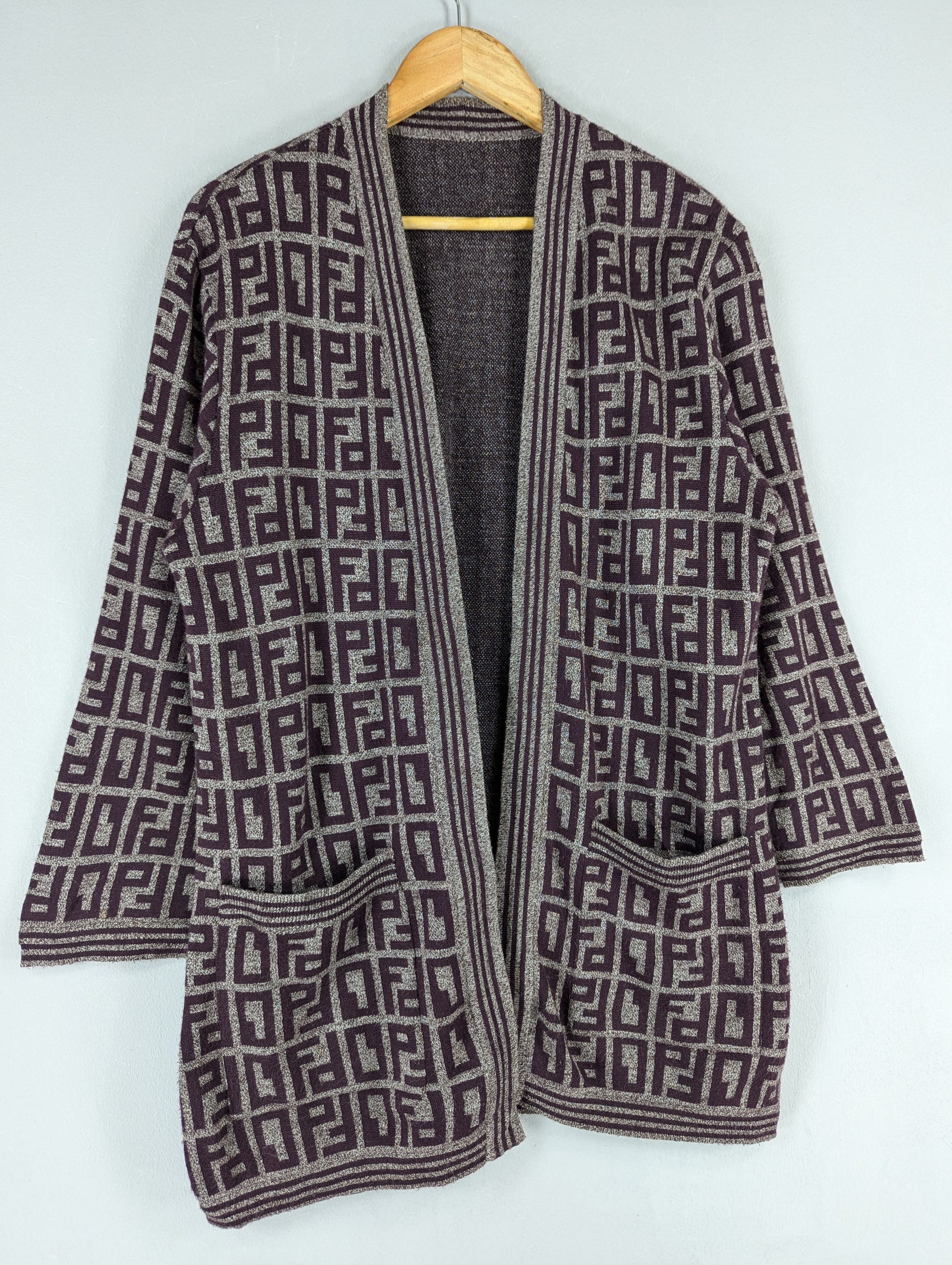Japanese Brand Vintage Japanese Brand Acrylic Fullprint Cardigan Jacket Size US L / EU 52-54 / 3 - 3 Thumbnail